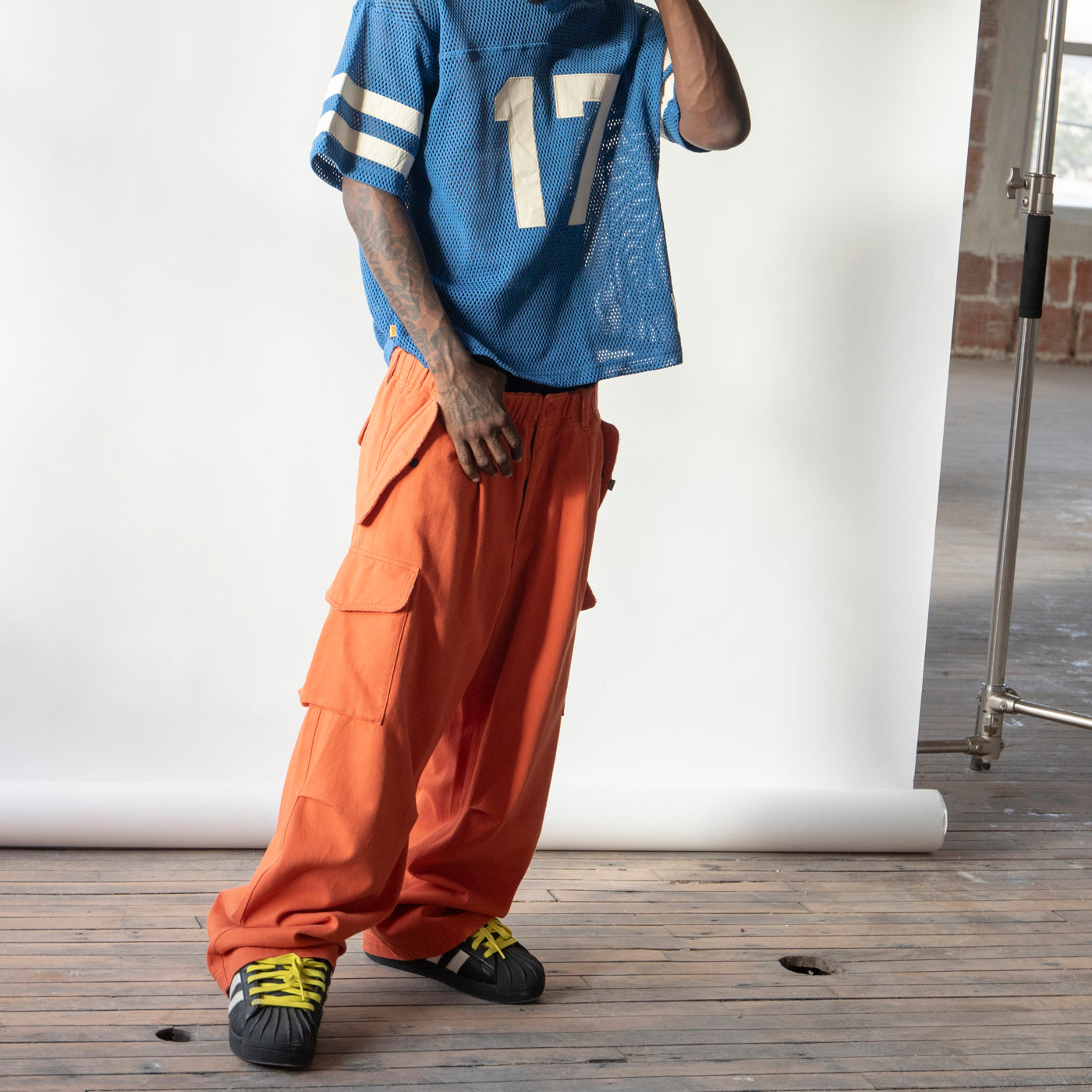 filthy® fishnet football jersey (blue)