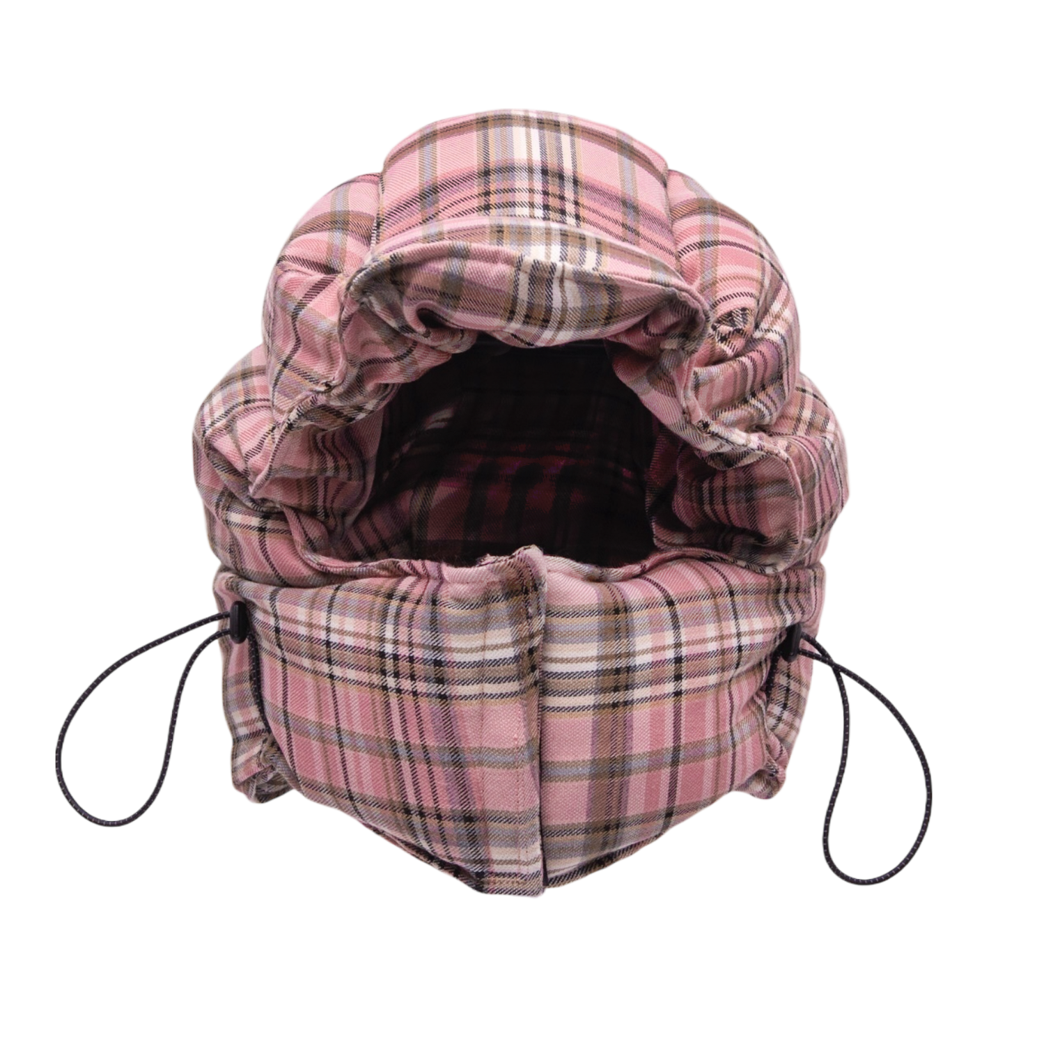 filthy® plaid puffer hood (pink)