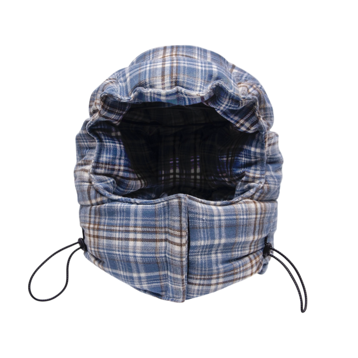 filthy® plaid puffer hood (blue)