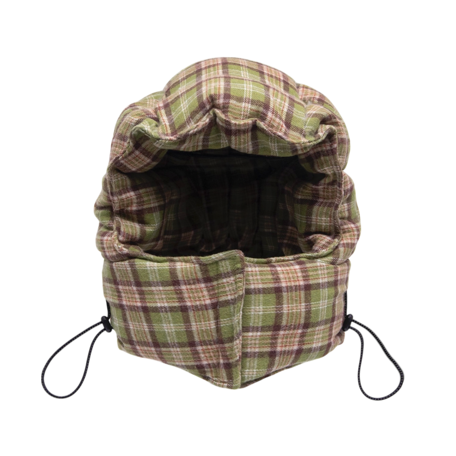 filthy® plaid puffer hood (green)