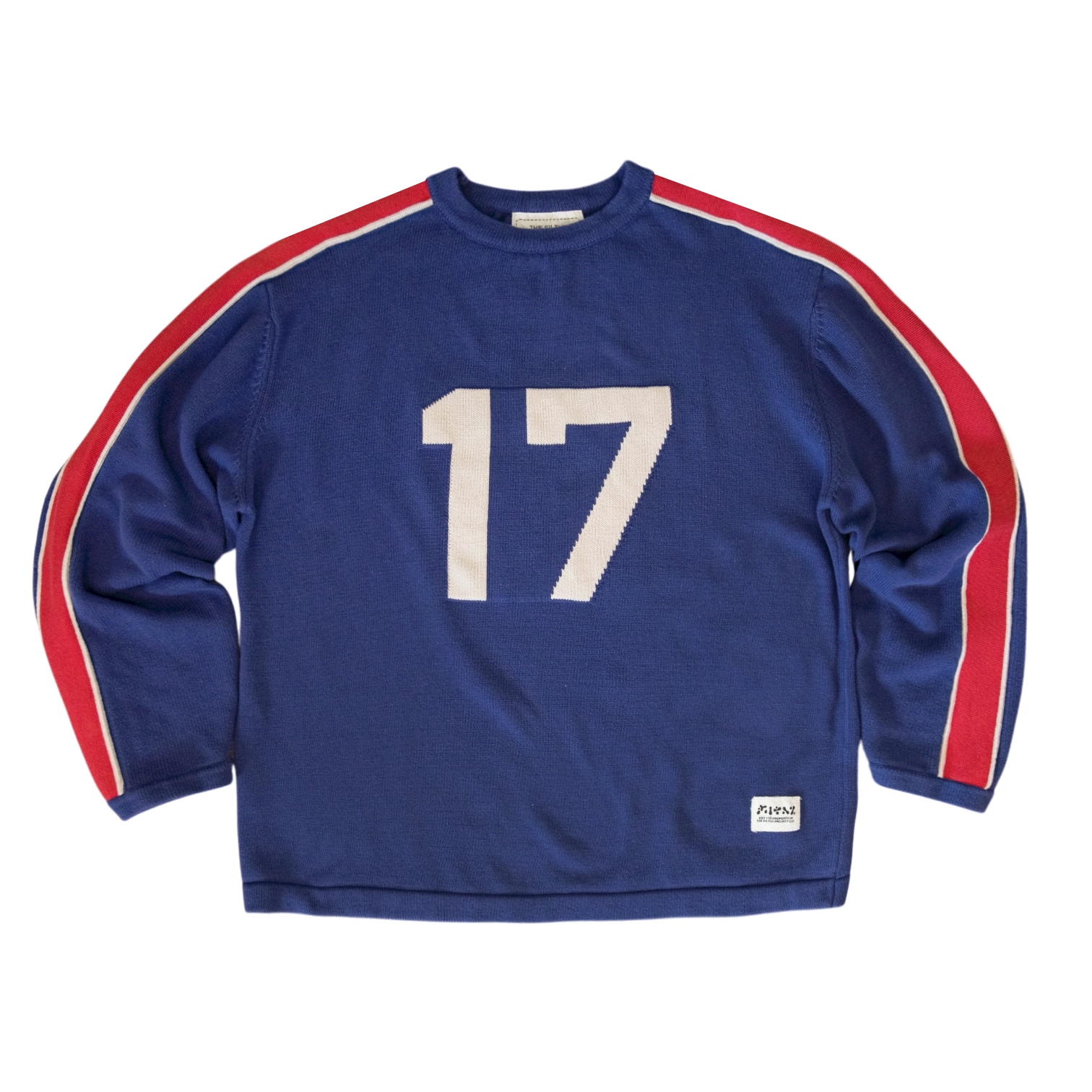 filthy® stripe knit sweater (navy)