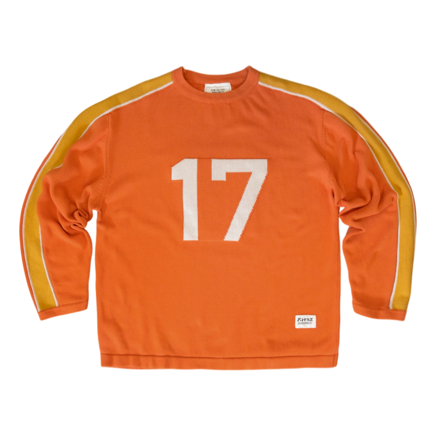 filthy® stripe knit sweater (orange)