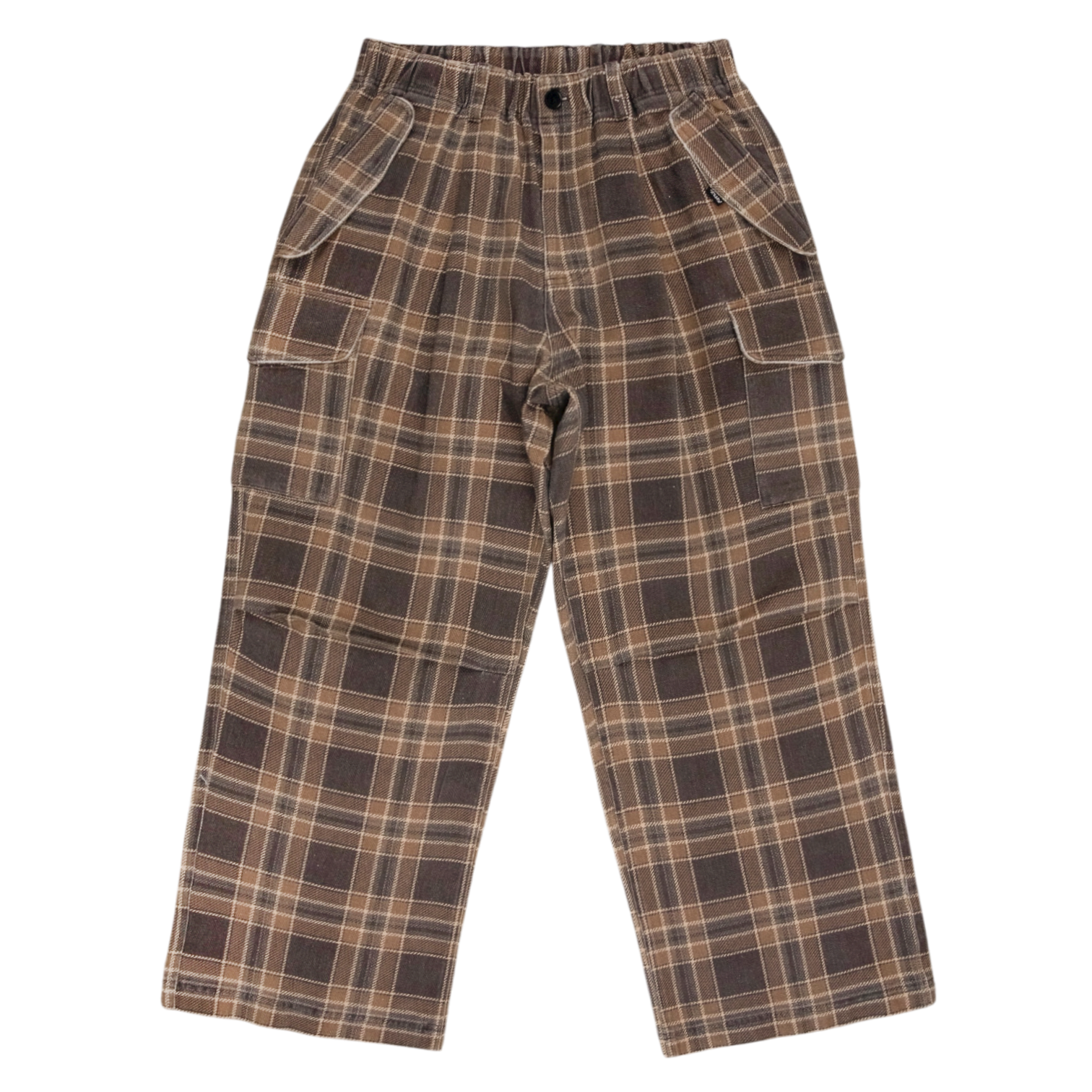 filthy® wide-leg cargo (brown plaid)