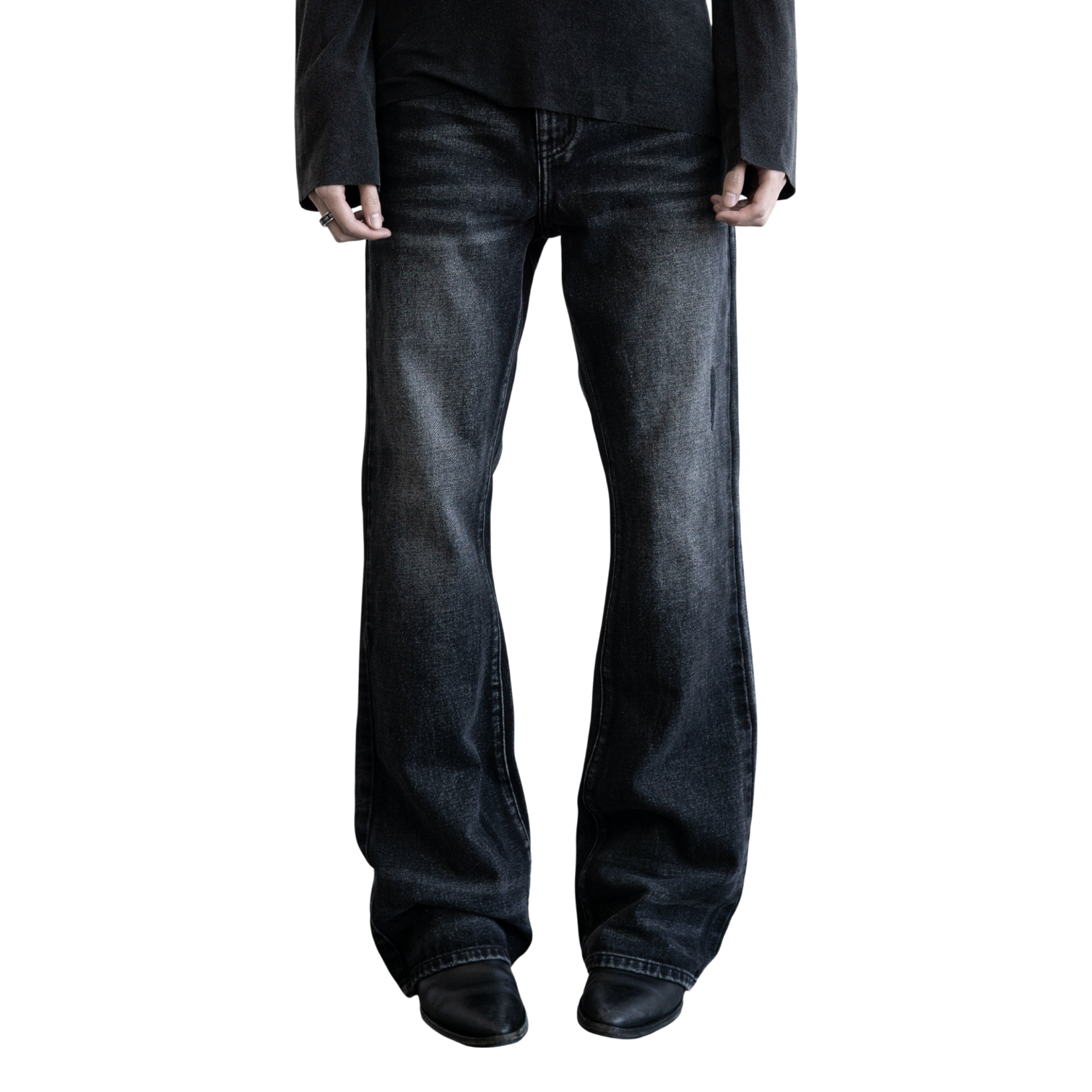 "Core" Flared Jeans (Black Wash)