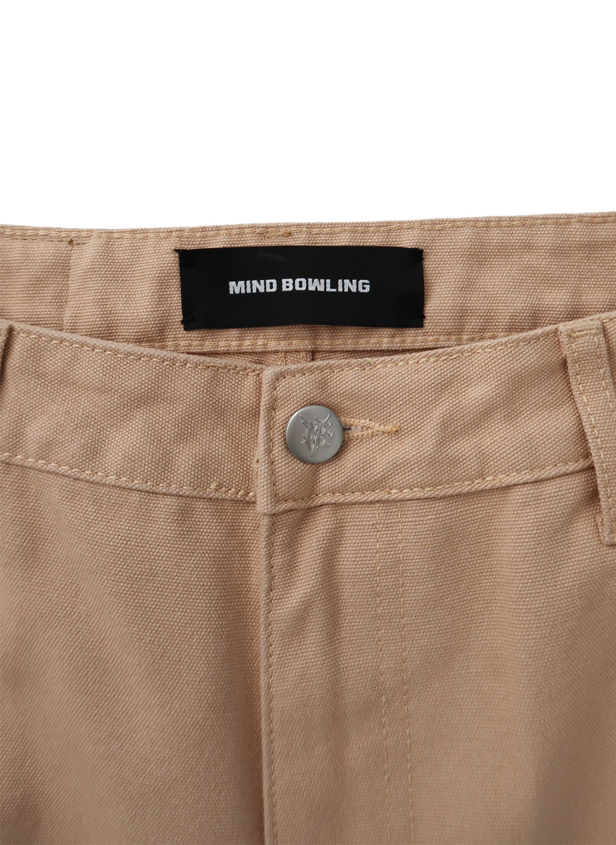 KHAKI BIKER TROUSERS
