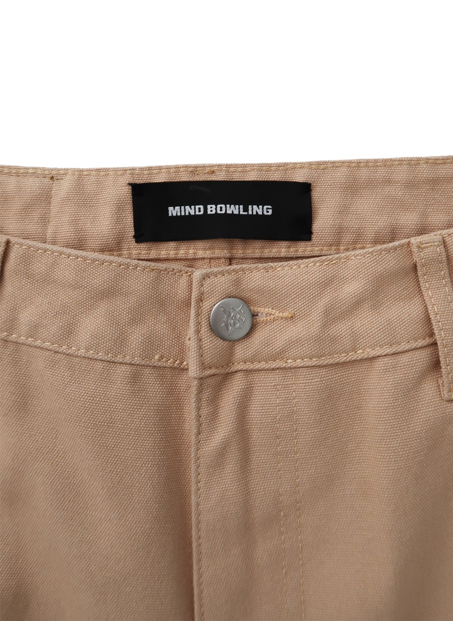 KHAKI BIKER TROUSERS