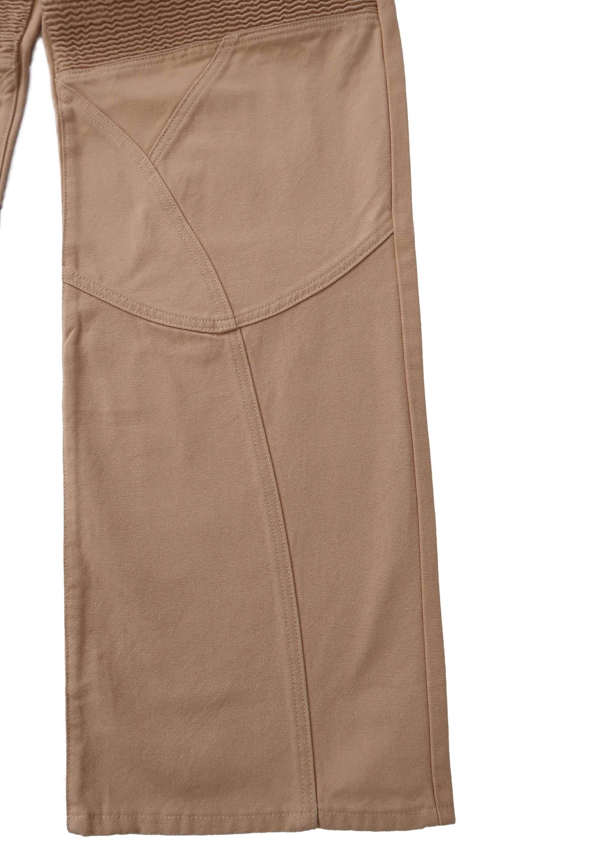 KHAKI BIKER TROUSERS
