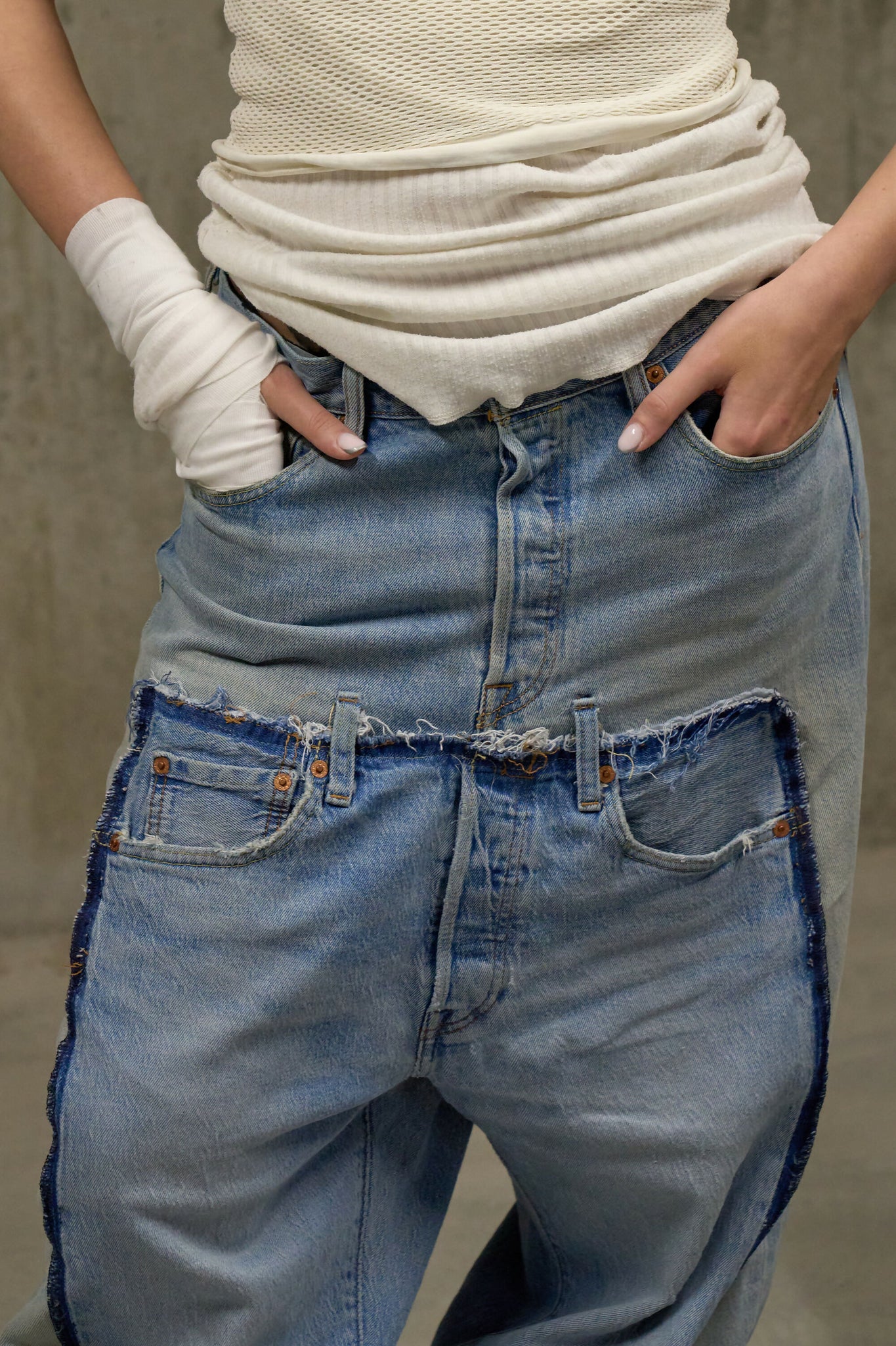 Double Frayed Denims