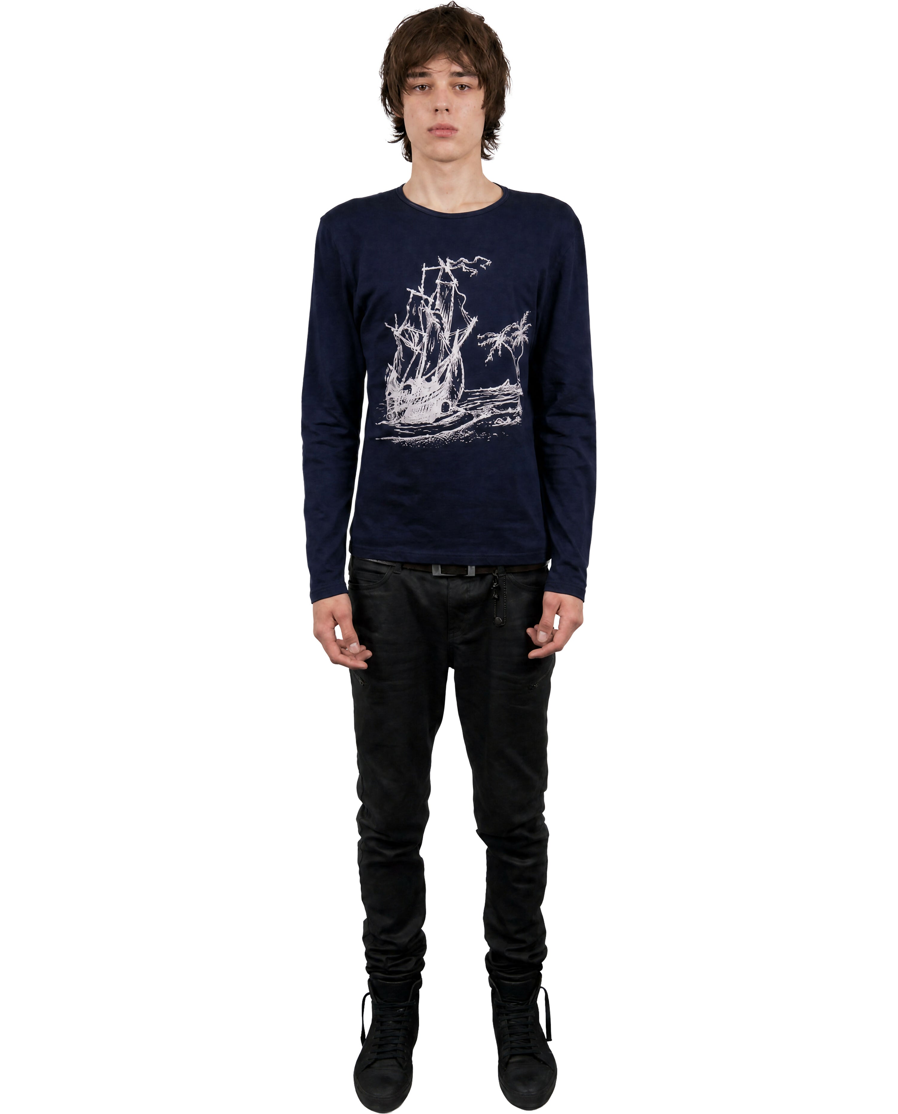 “Treasure Island” Washed Blue Longsleeve