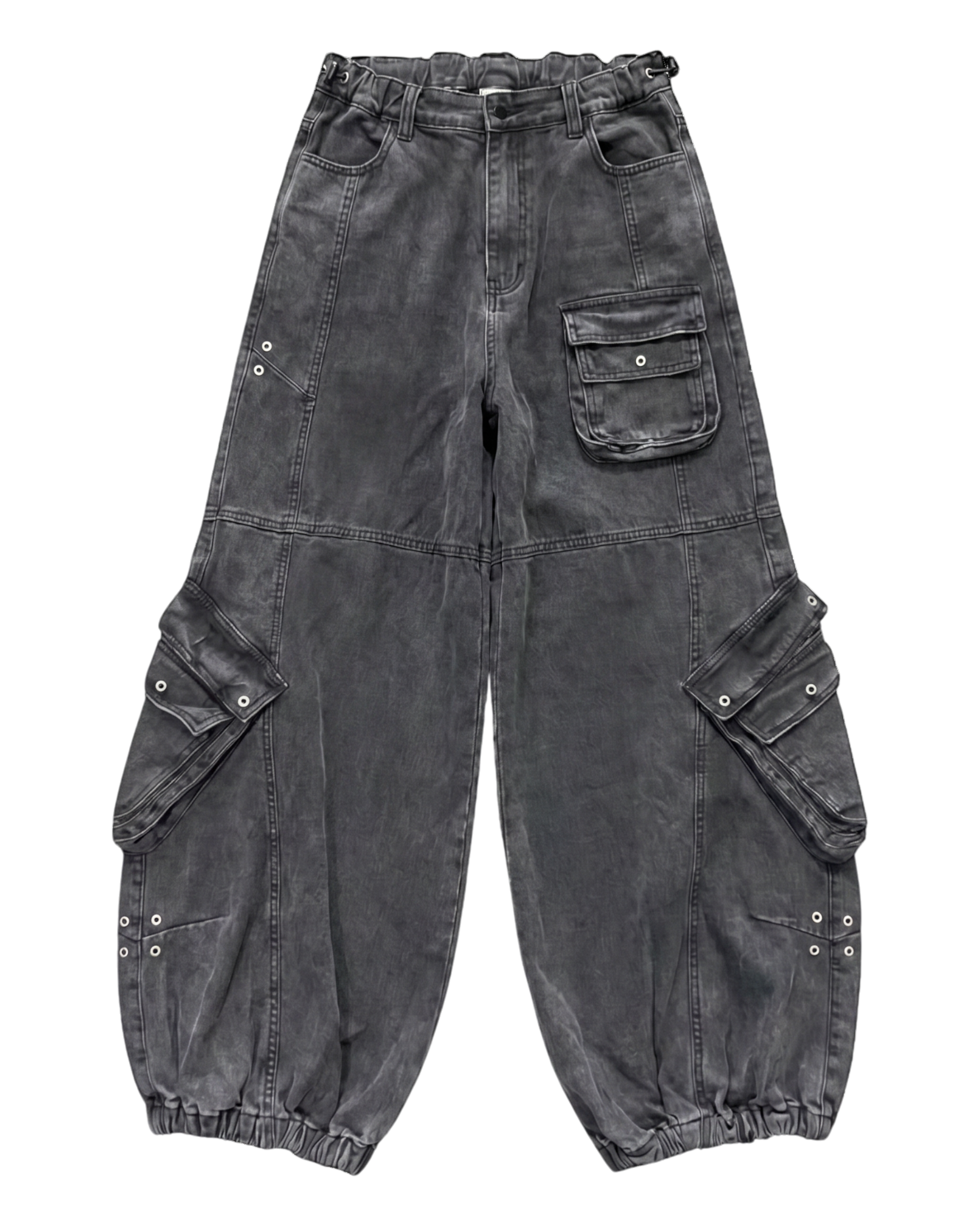 ARMY FATIGUES, WASHED BLACK