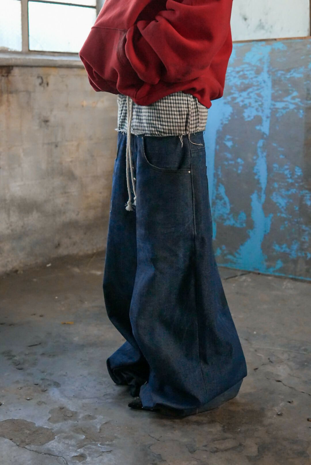 stacked flannel denim (baby blue)