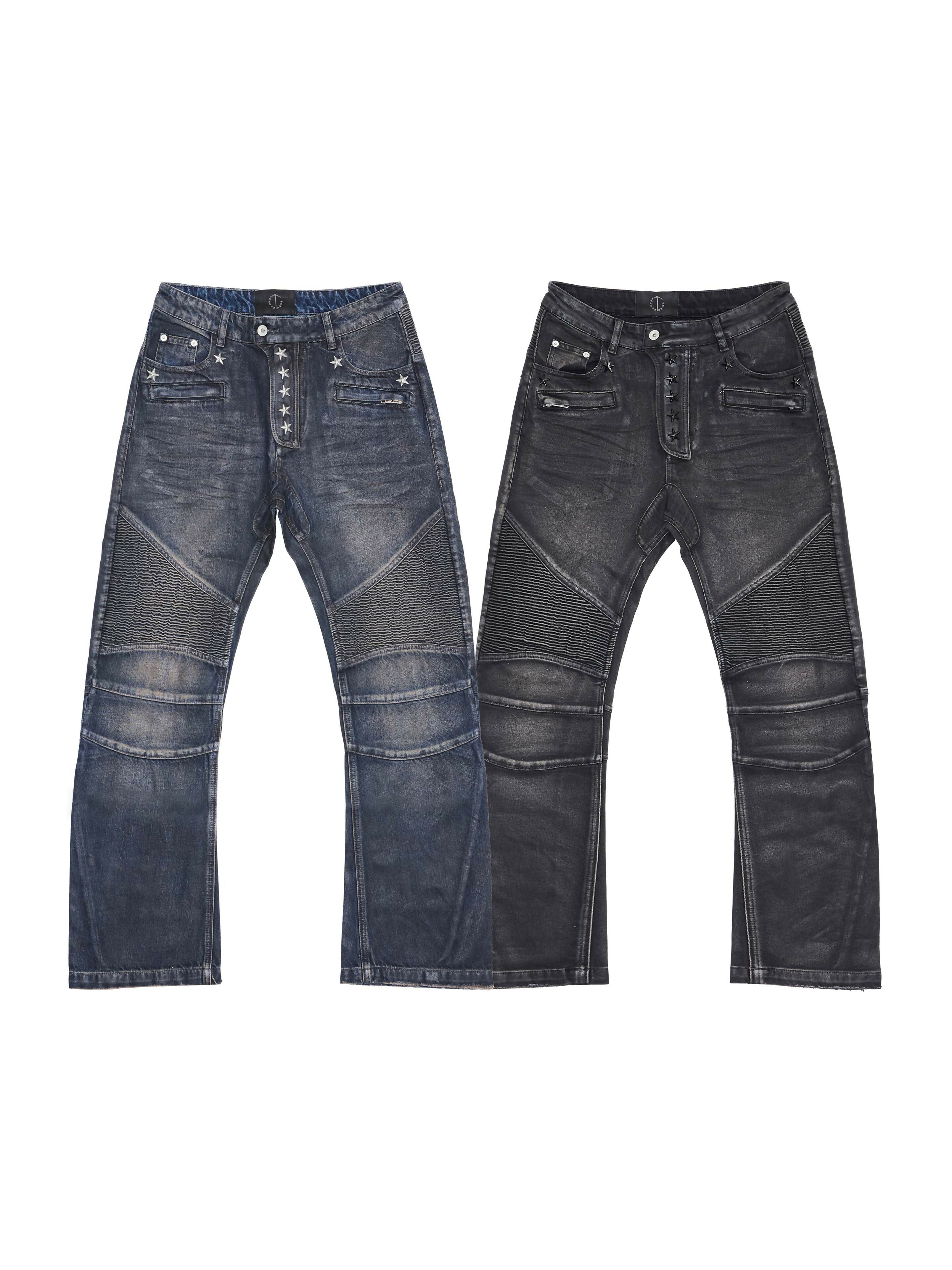 NINE-STAR PLEATED JEANS