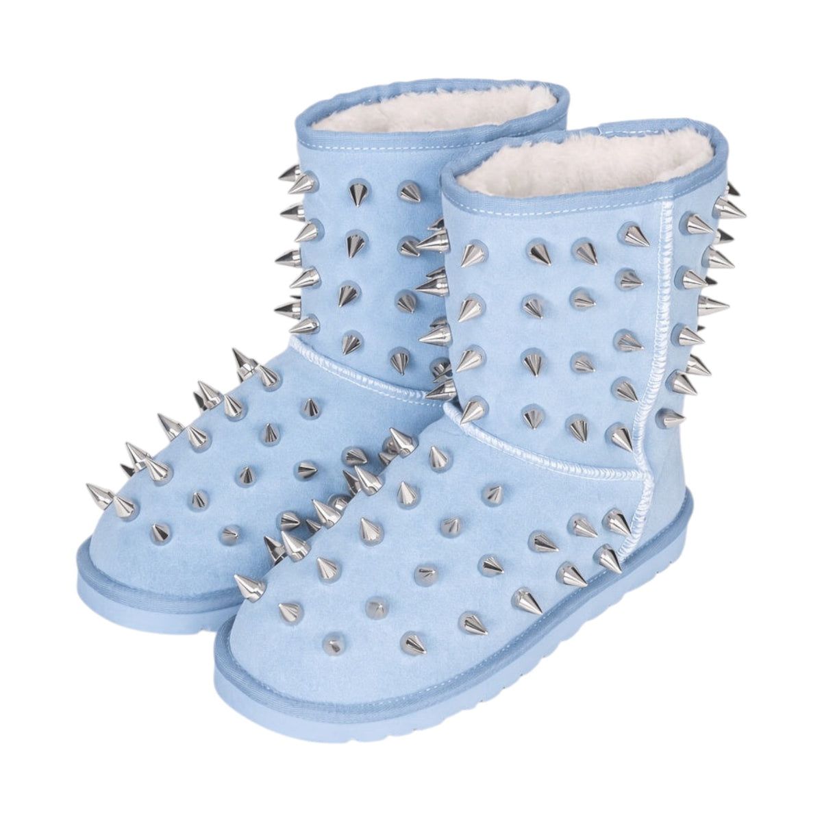 prngrphy Studded Suede Boot XL - BABY BLUE