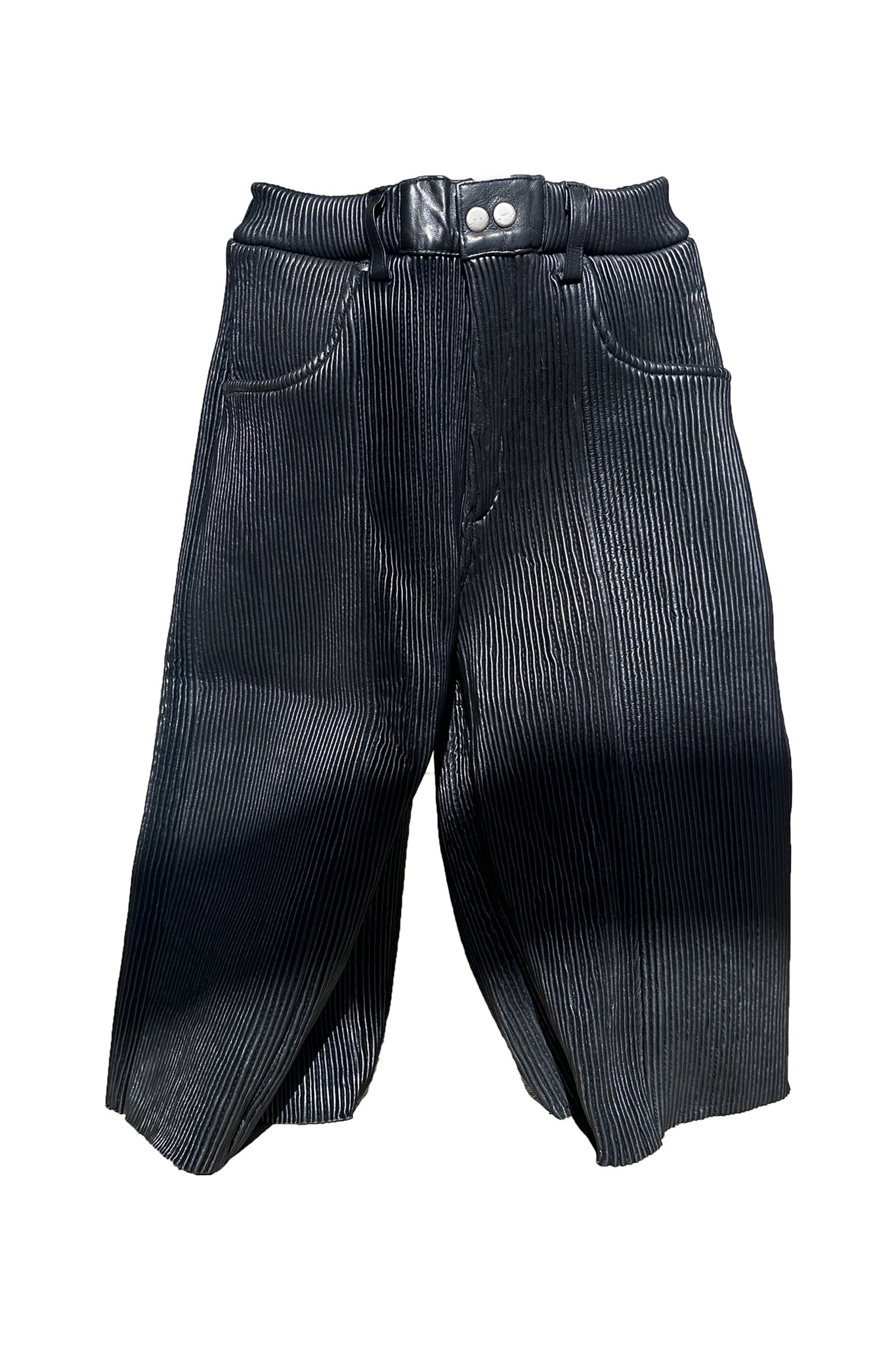 Pleated Leather "Jorts"