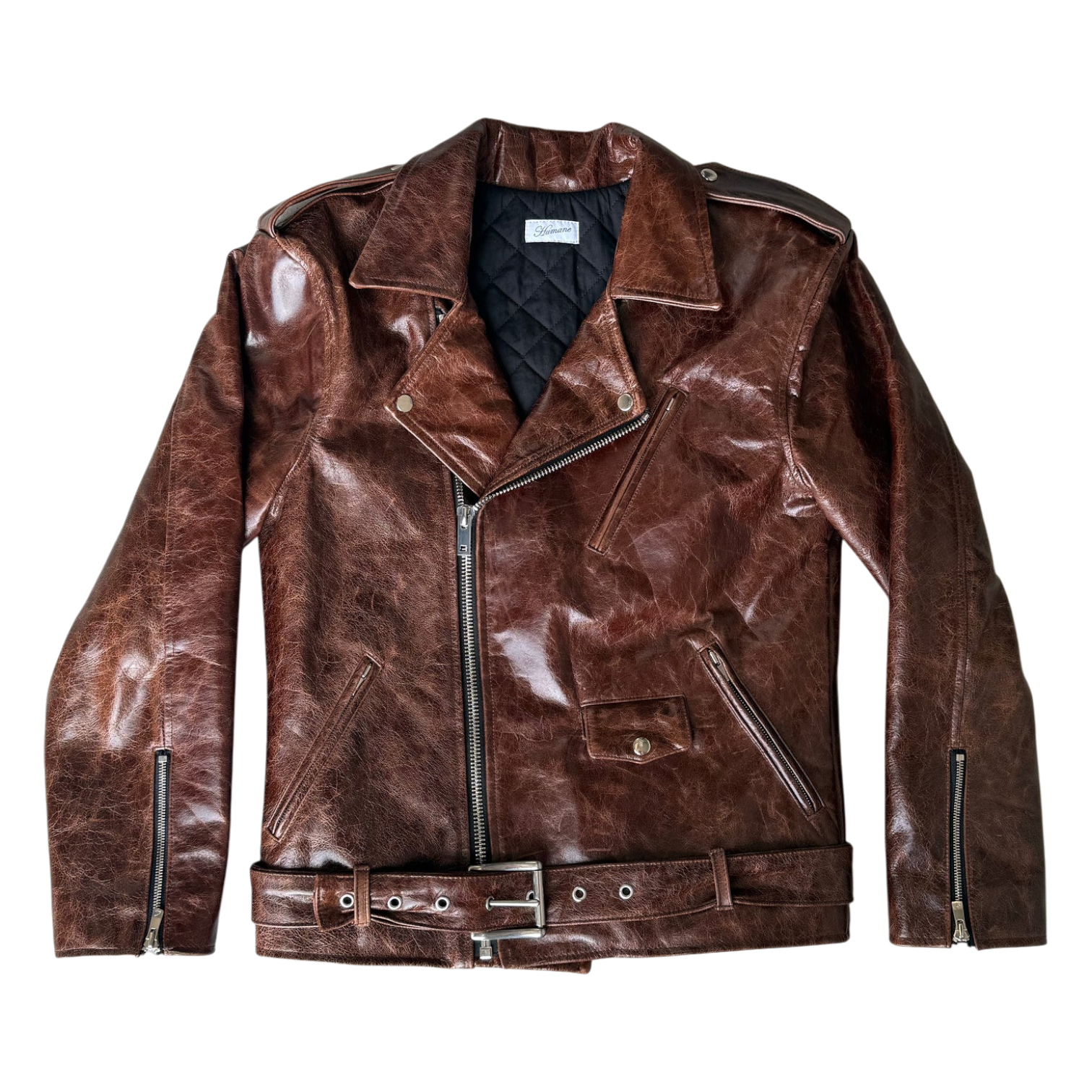 Decayed Brown Leather Jacket