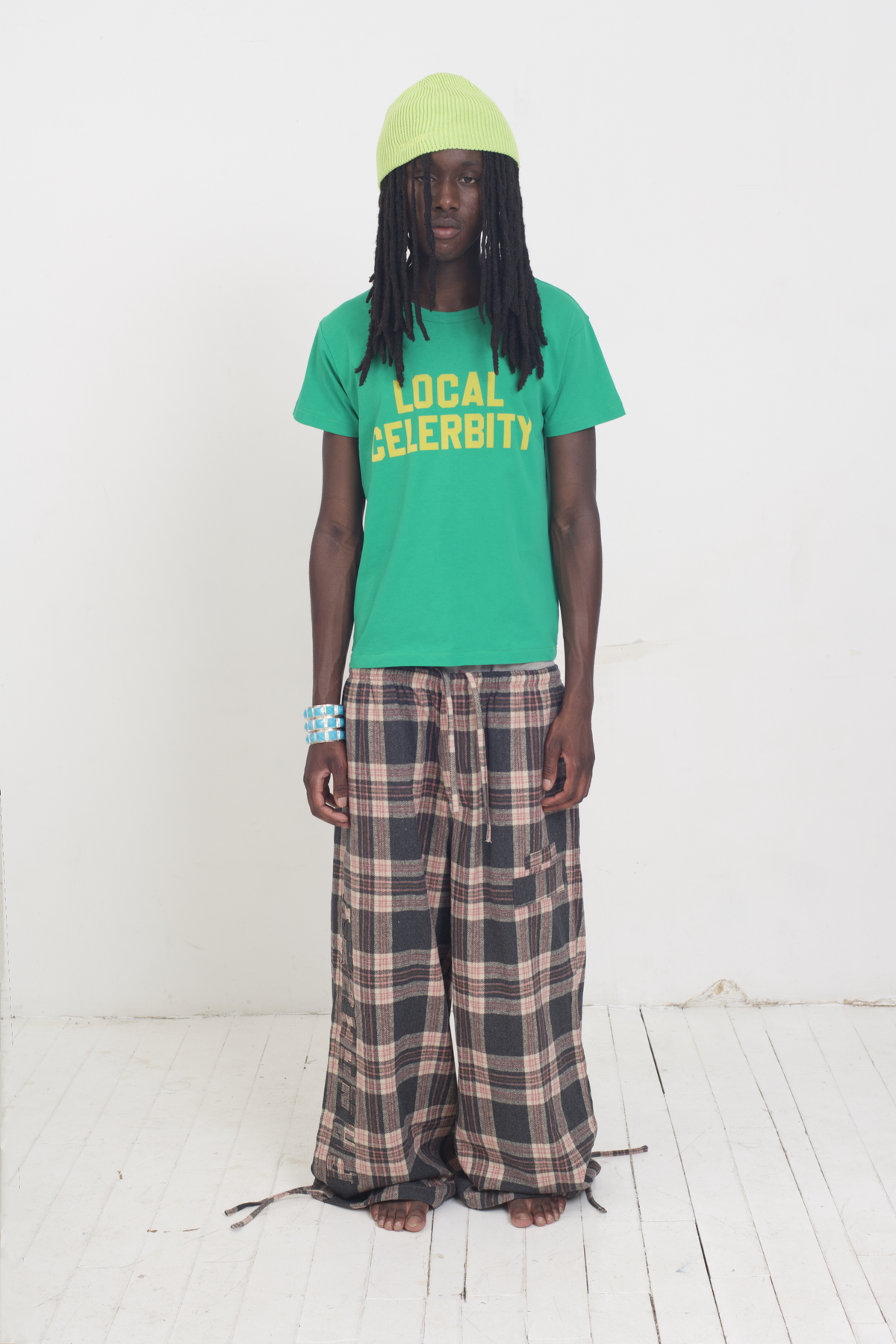 Prngrphy - Plaid Varsity Sweats (PINK/GREEN)