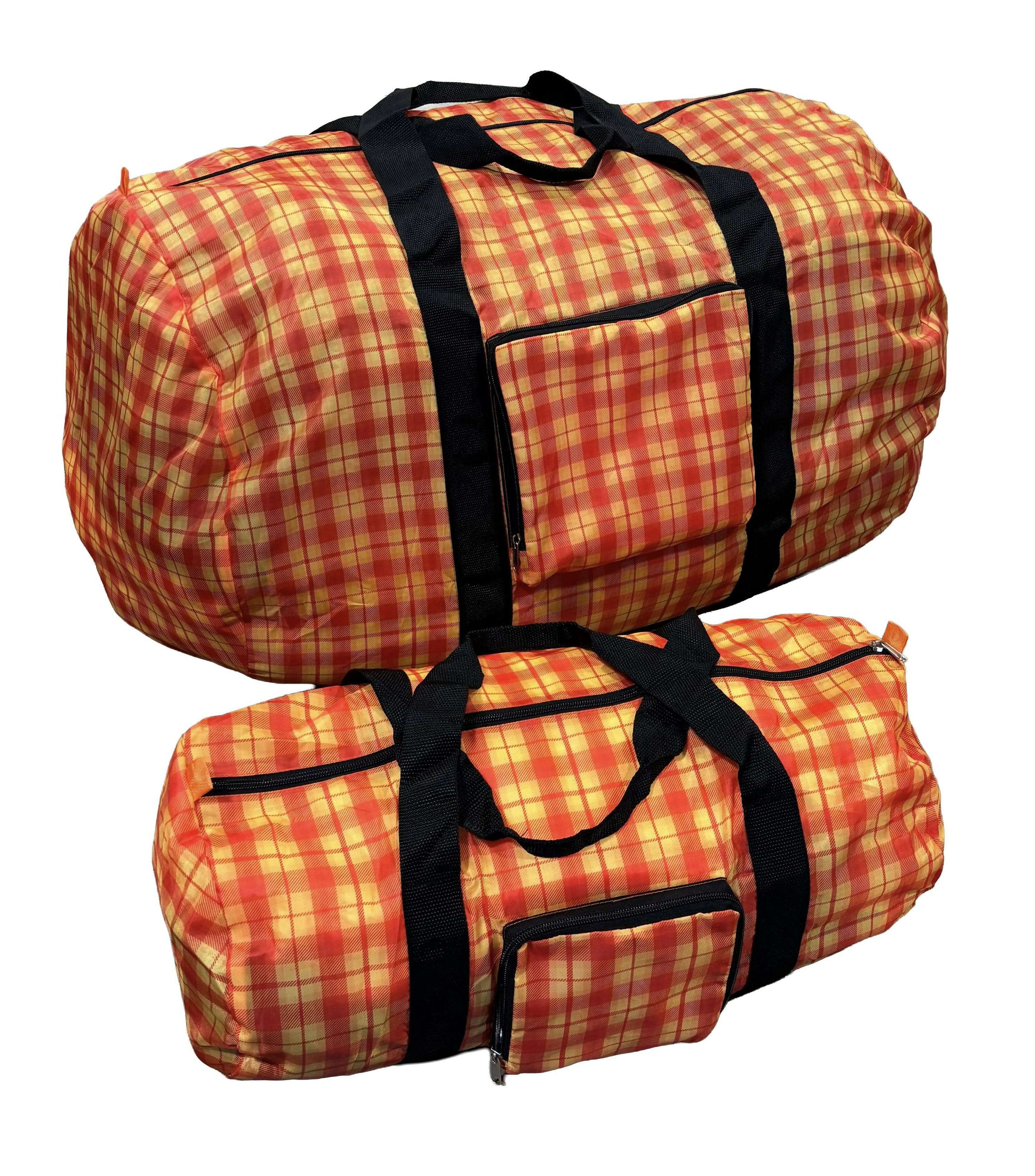 Packable Nylon Duffle Bag / Burnt Orange