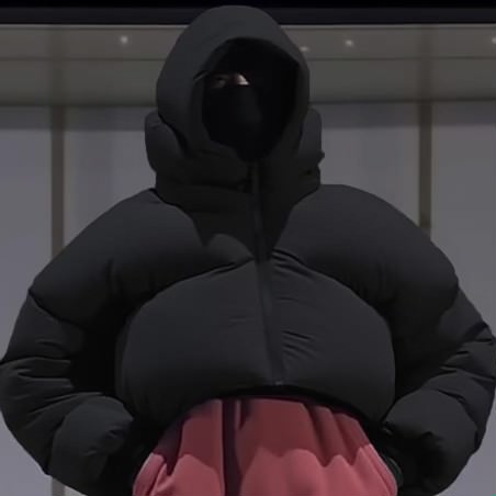 CROPPED DOUBLE NECK BUBBLE (BLACK)