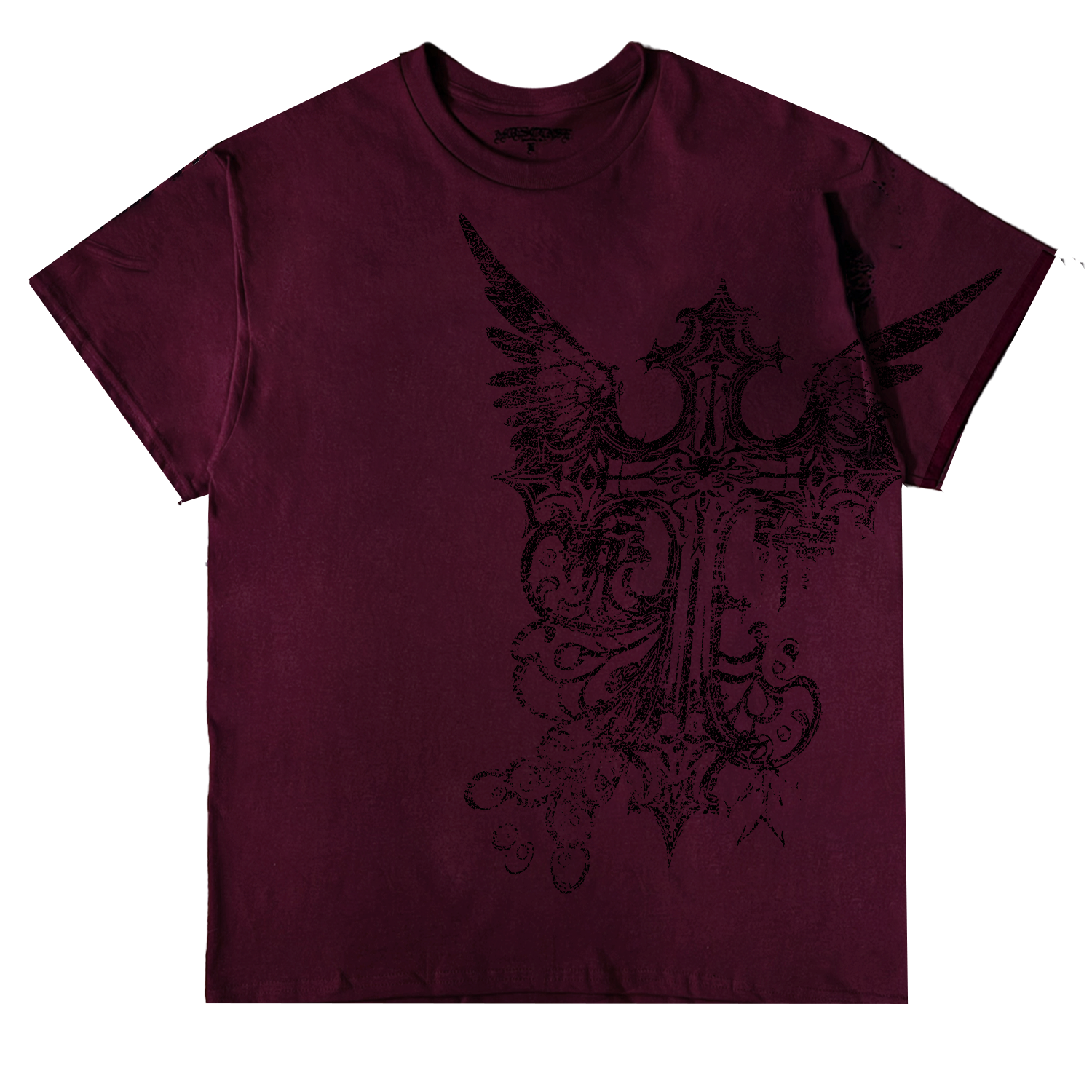 "ENIGMA" T-SHIRT - MAROON (LARGE)