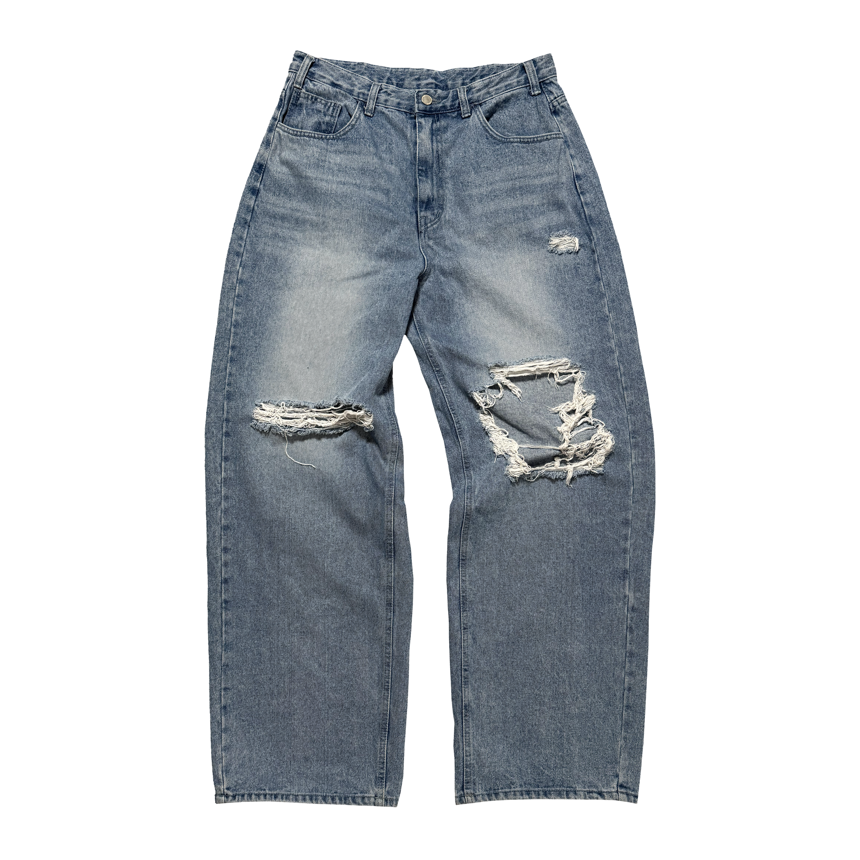 WITHOUT A CAUSE Thrashed Baggy Jeans