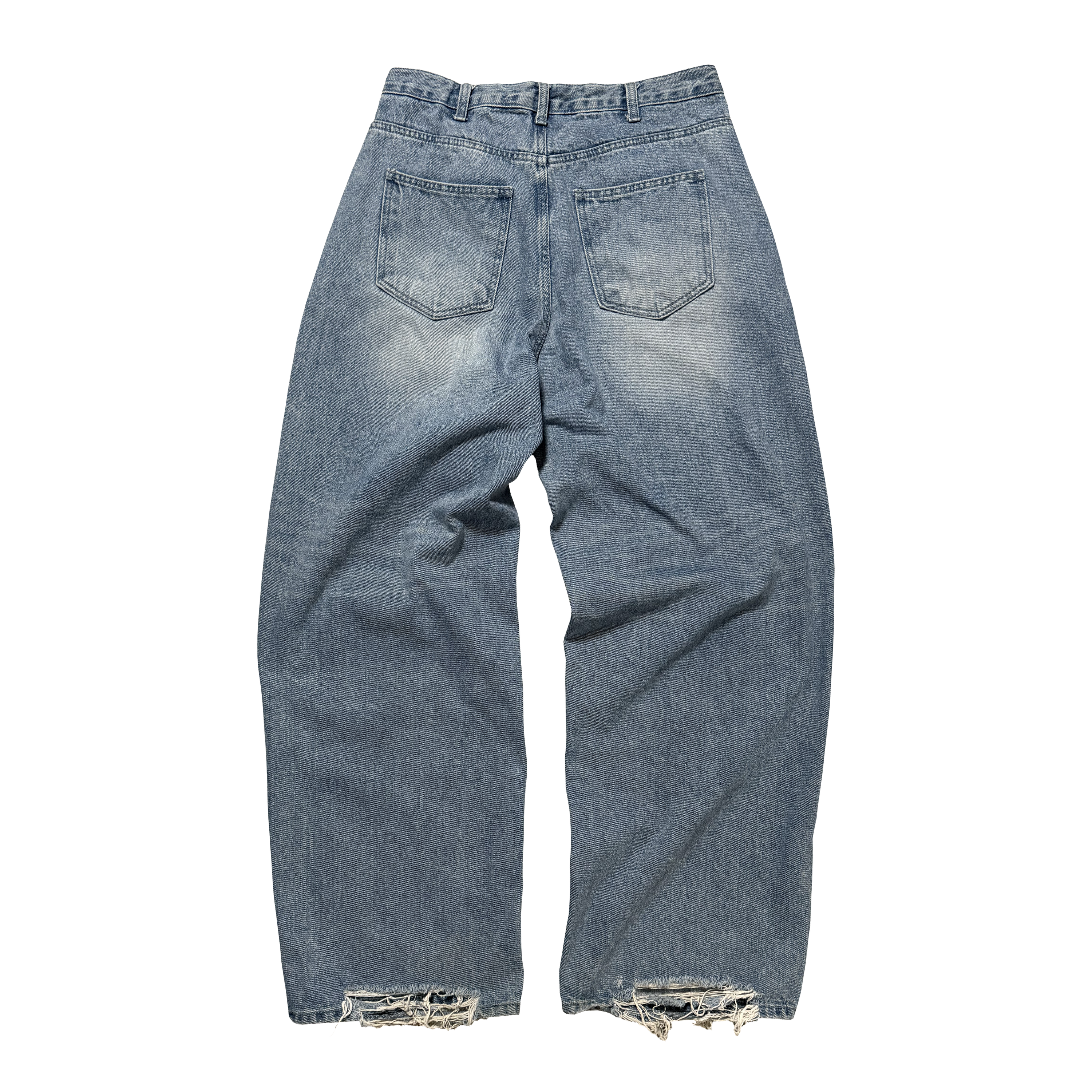 WITHOUT A CAUSE Thrashed Baggy Jeans