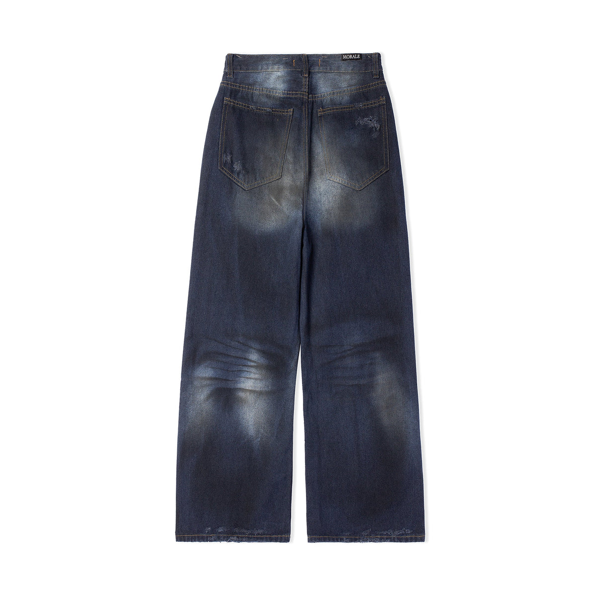 SPILLED OIL MIDNIGHT BLUE BAGGY JEANS
