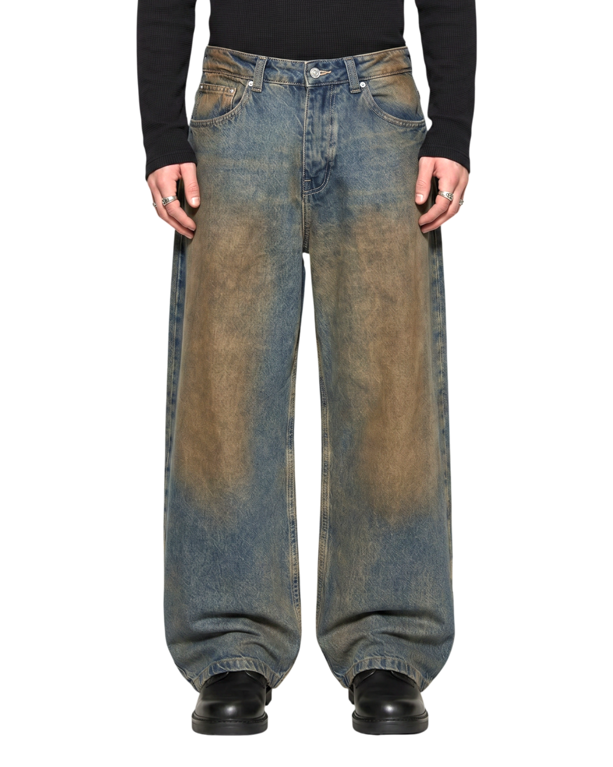 BAGGY DENIM, MUD WASH