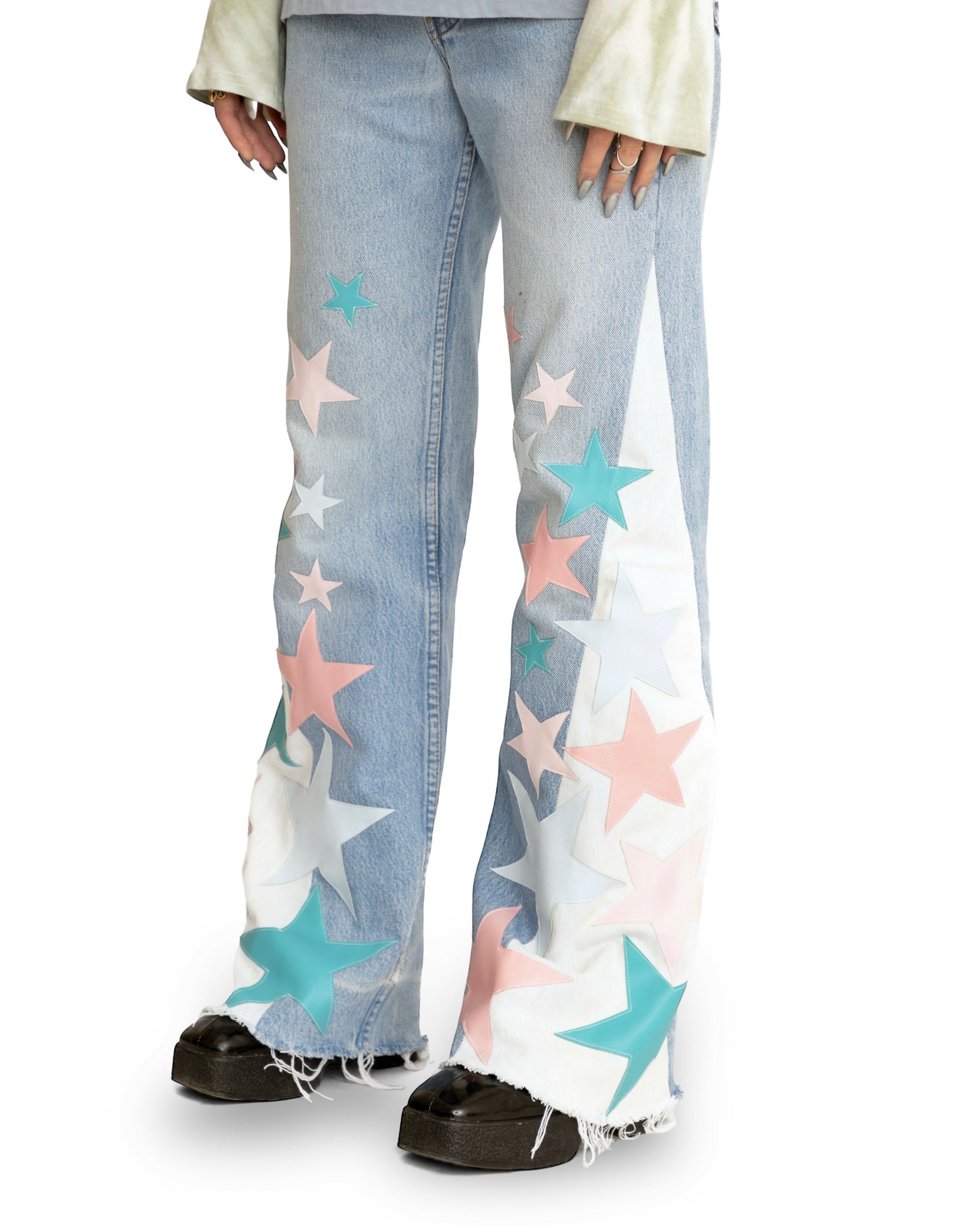 STAR SHOWER DENIM PANTS