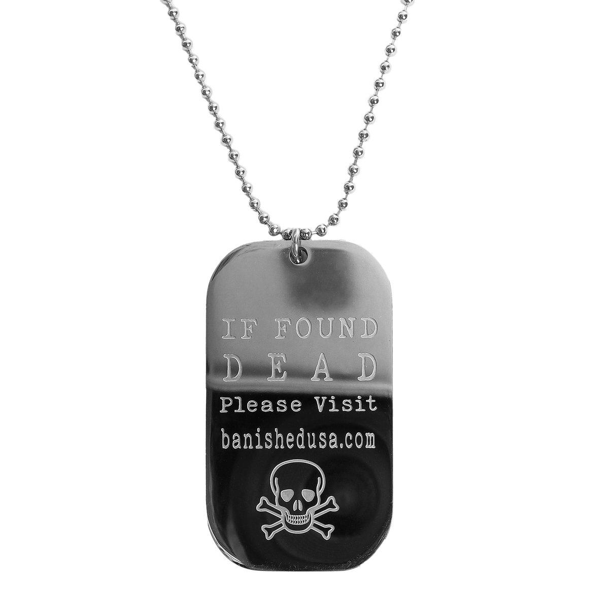 If Found Dead Dog Tag Necklace