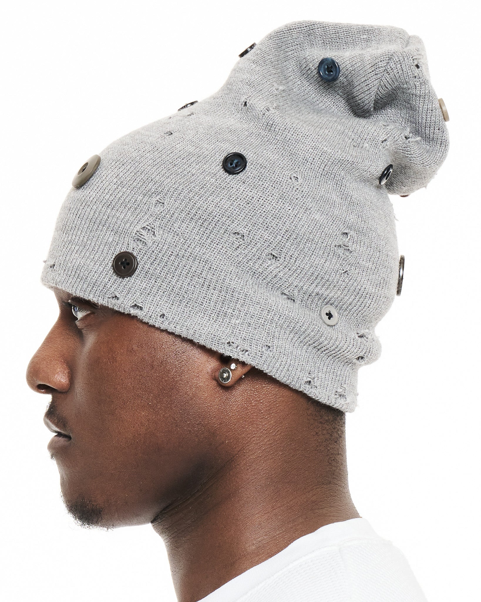 Grey Coraline Beanie
