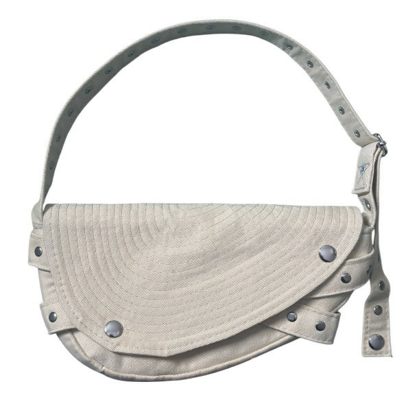 STUDDED SADDLE PURSE
