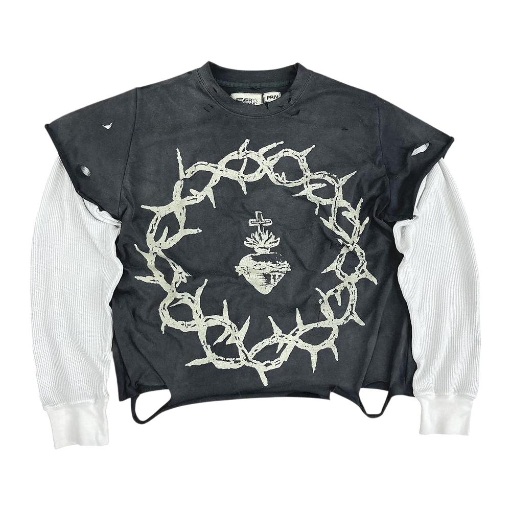 sacred heart double sleeve tee