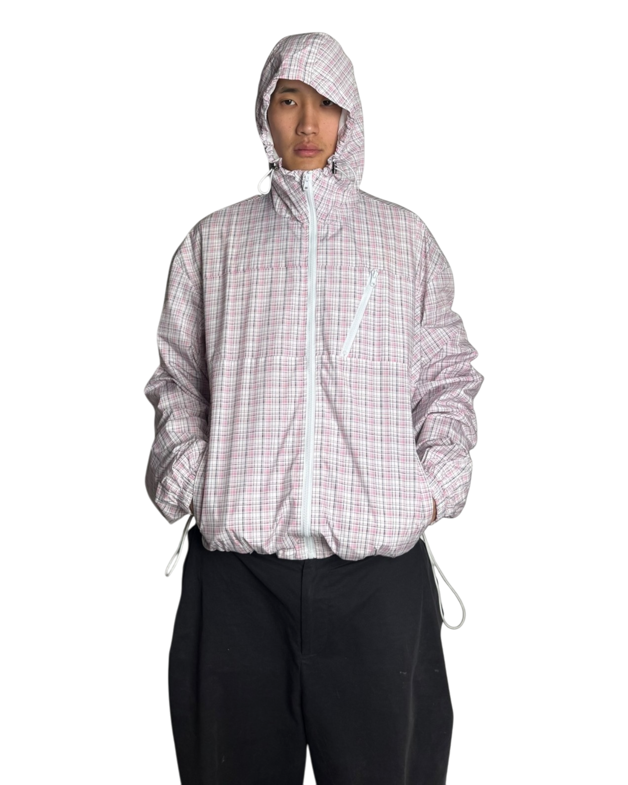 Plaid Windbreaker, Pink