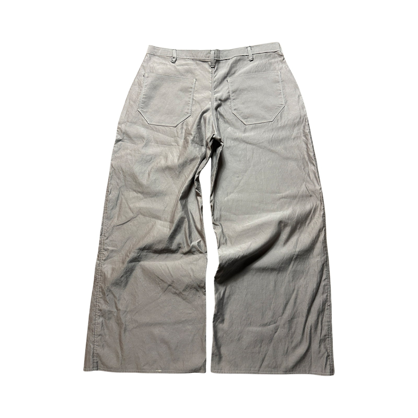 Cut and Sew Baggy Fit Pants Gray 34x29