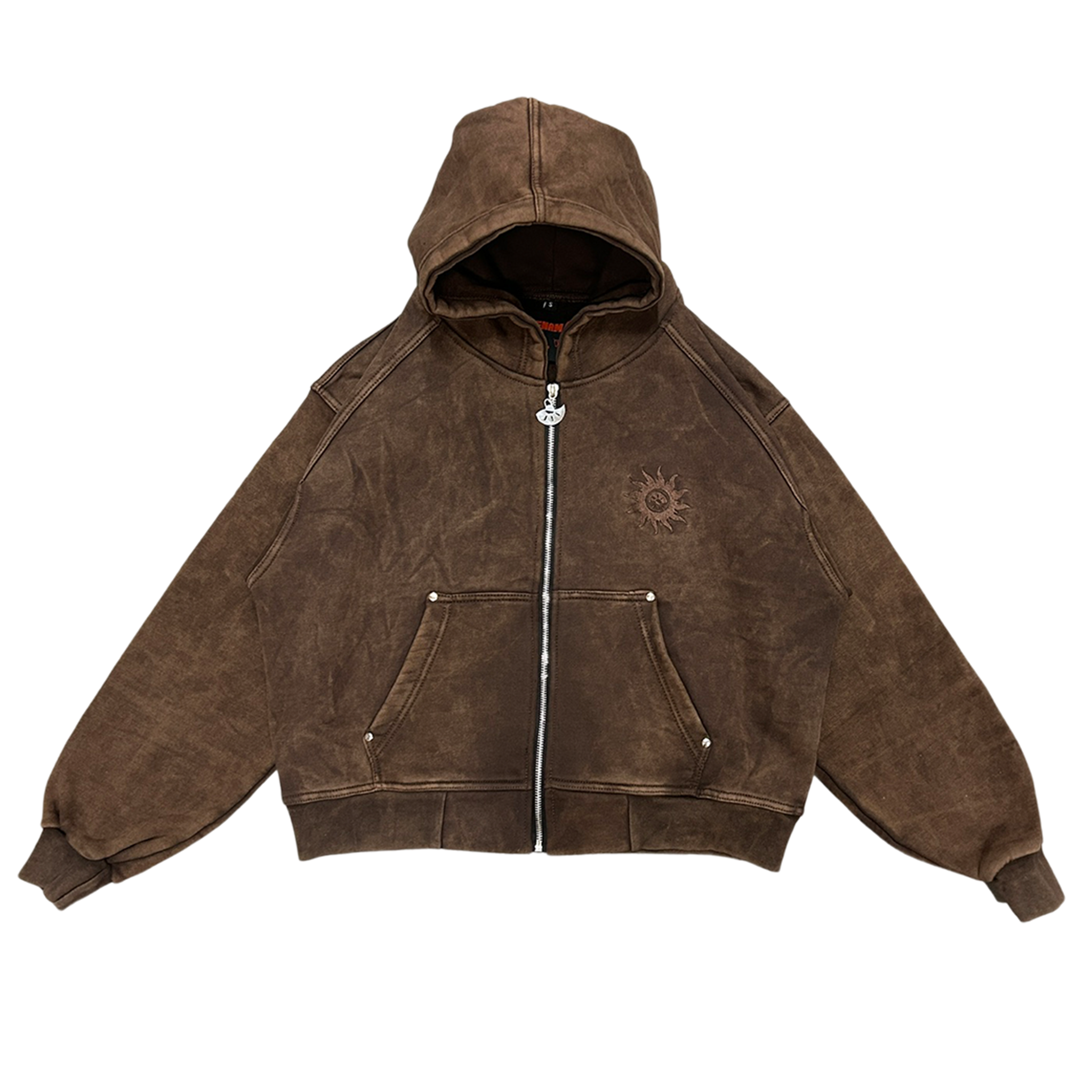 MOCHA WASH ZIP-UP