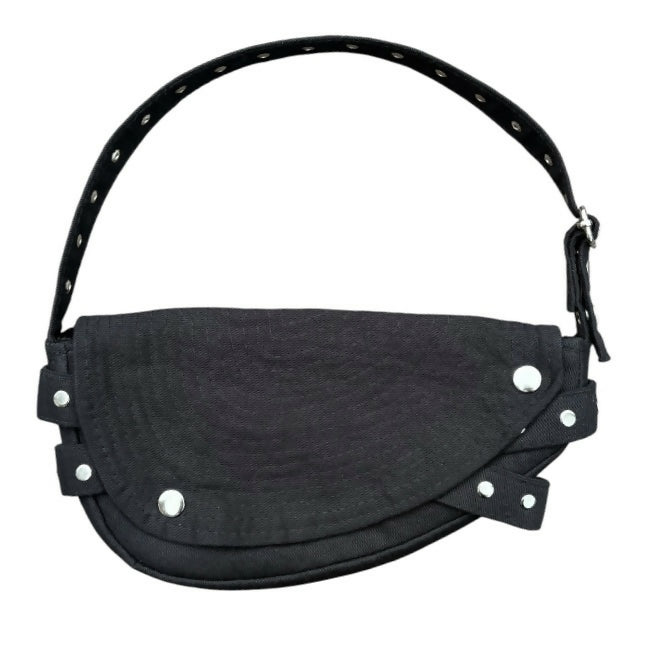 STUDDED SADDLE PURSE