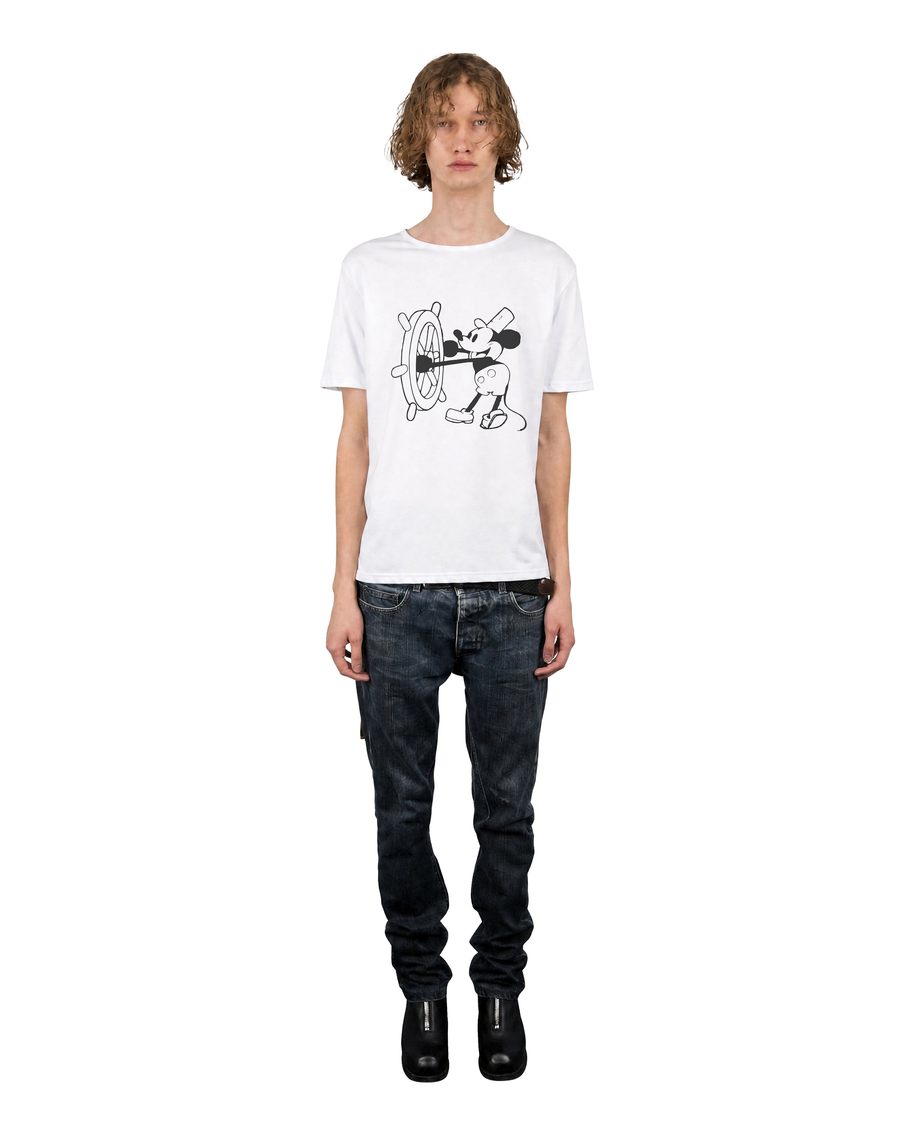 “Captain Mickey” White Tee