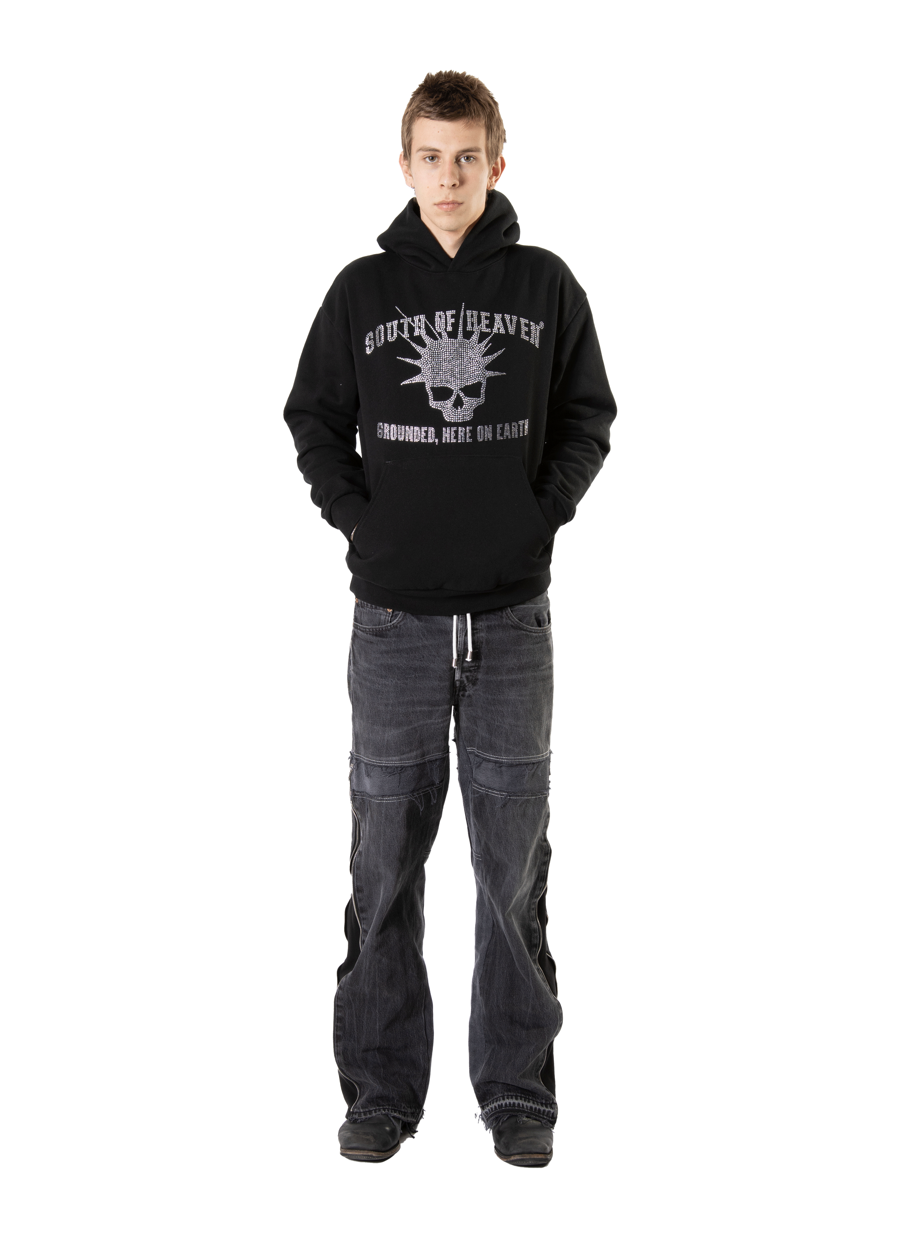 SKULLY - Heavyweight Rhinestone Hoodie