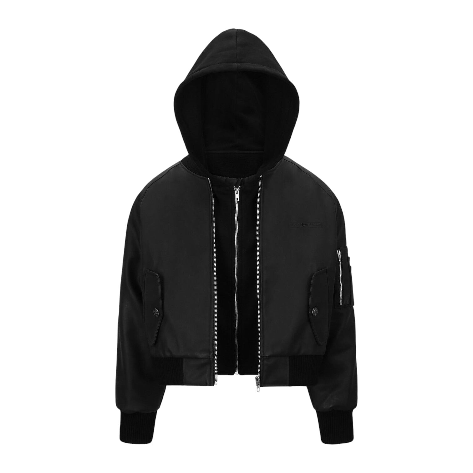 Hooded Leather Bomber