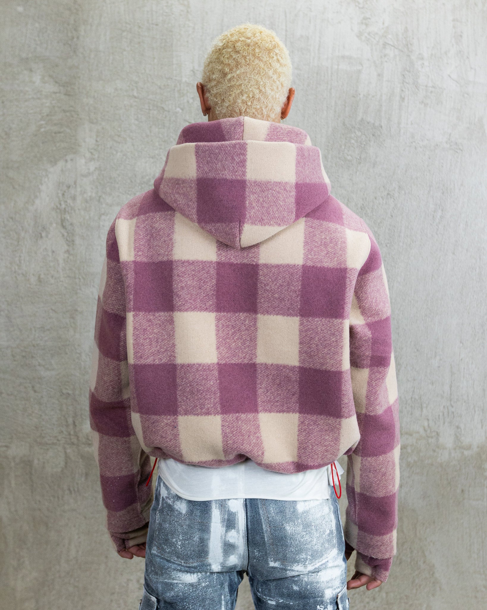 Pink Wool Hoodie