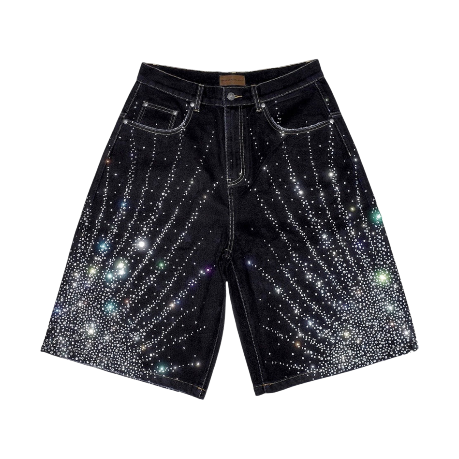 20K Diamond Starlight Denim Shorts IN Black