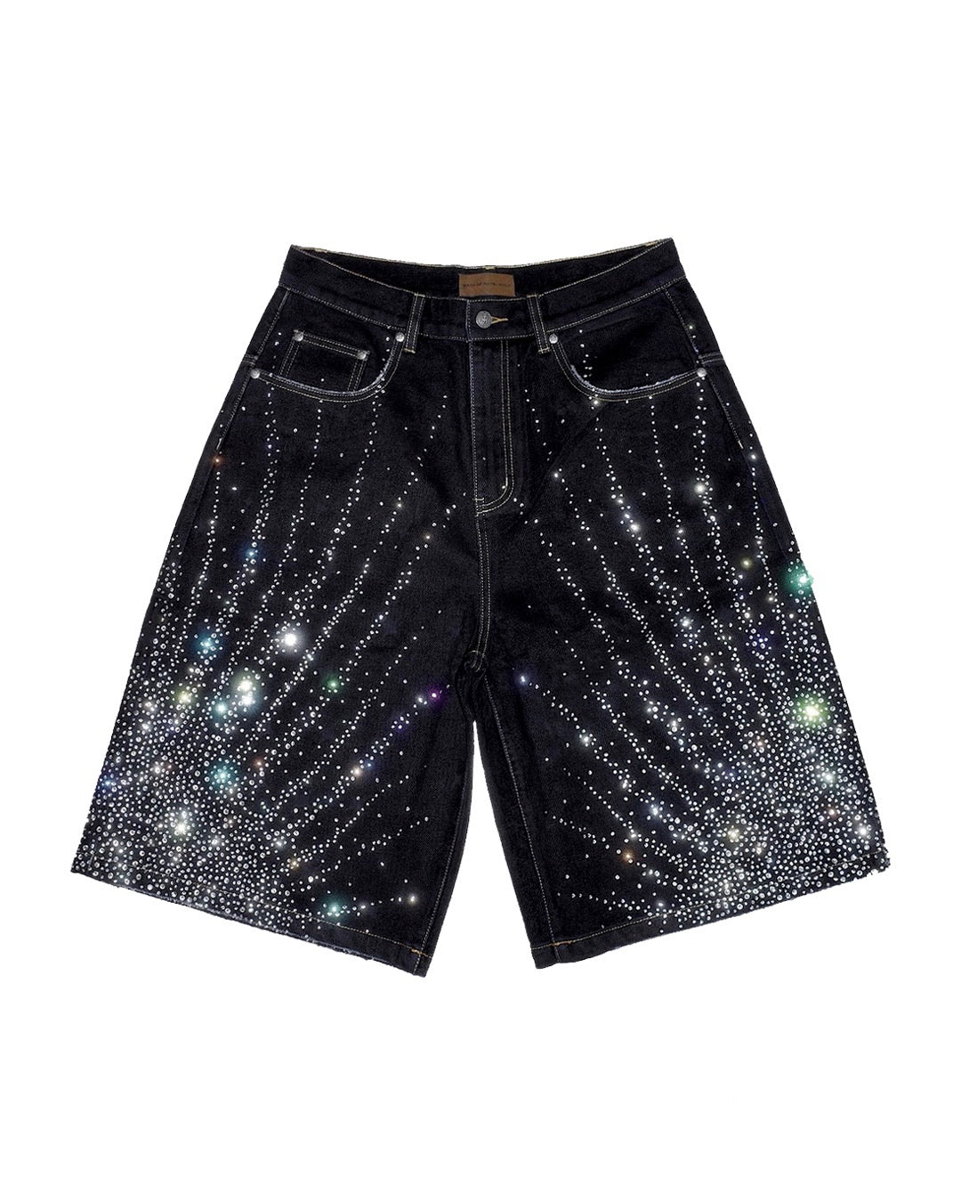 20K Diamond Starlight Denim Shorts IN Black