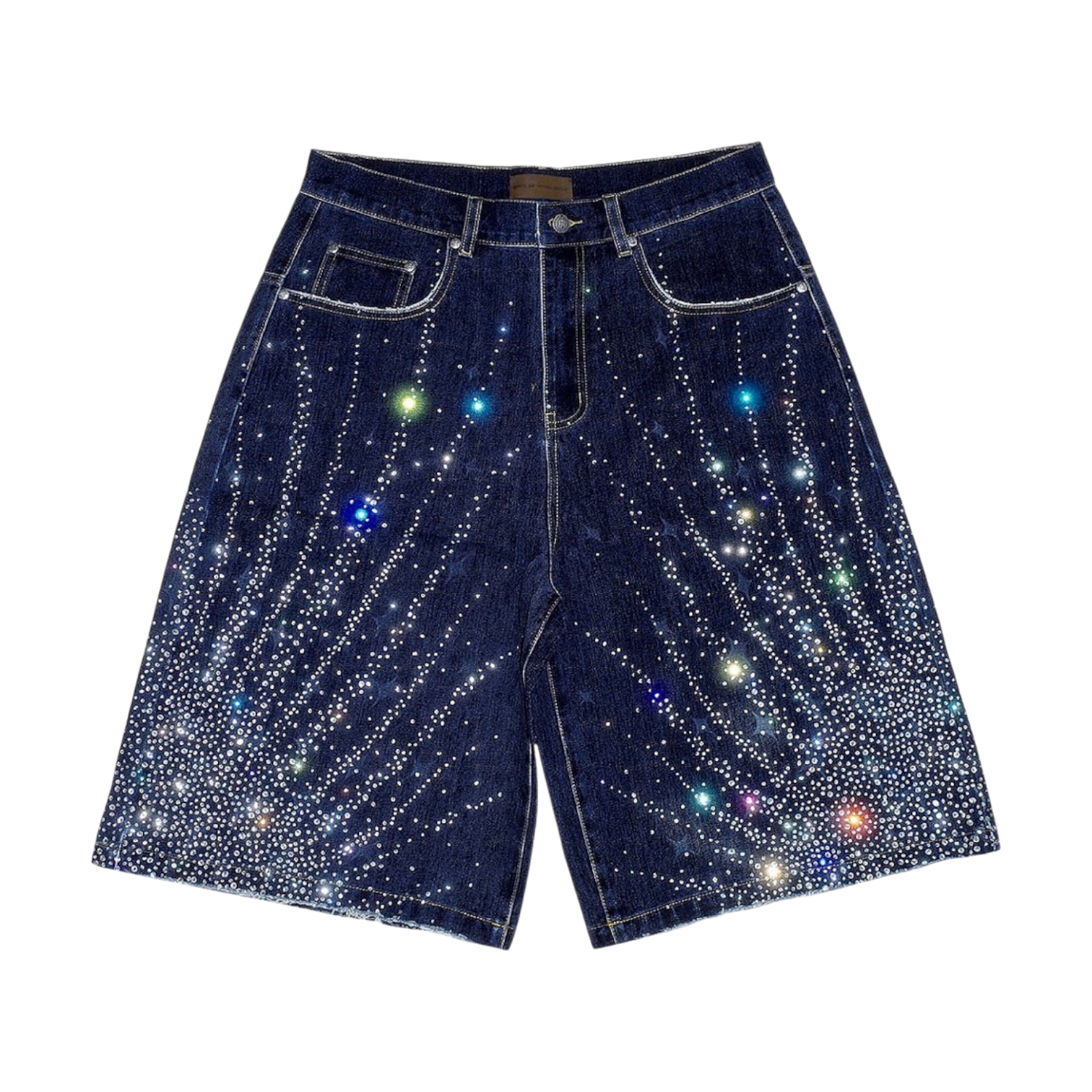 20K Diamond Starlight Denim Shorts IN Blue