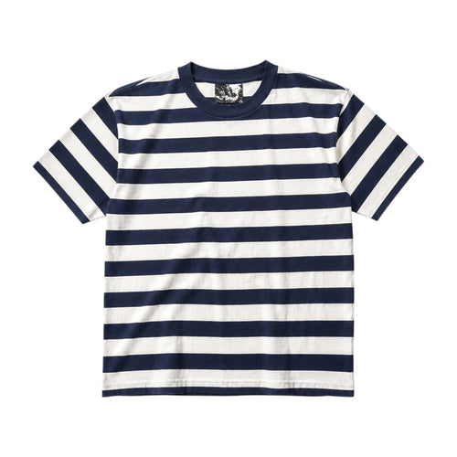 STRIPED BLANK TEE NAVY