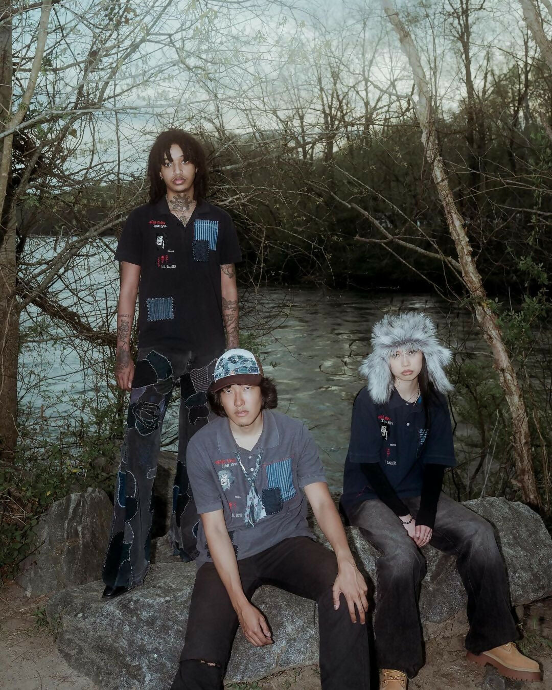 ‘Rebel’ Patchwork Polo Shirts