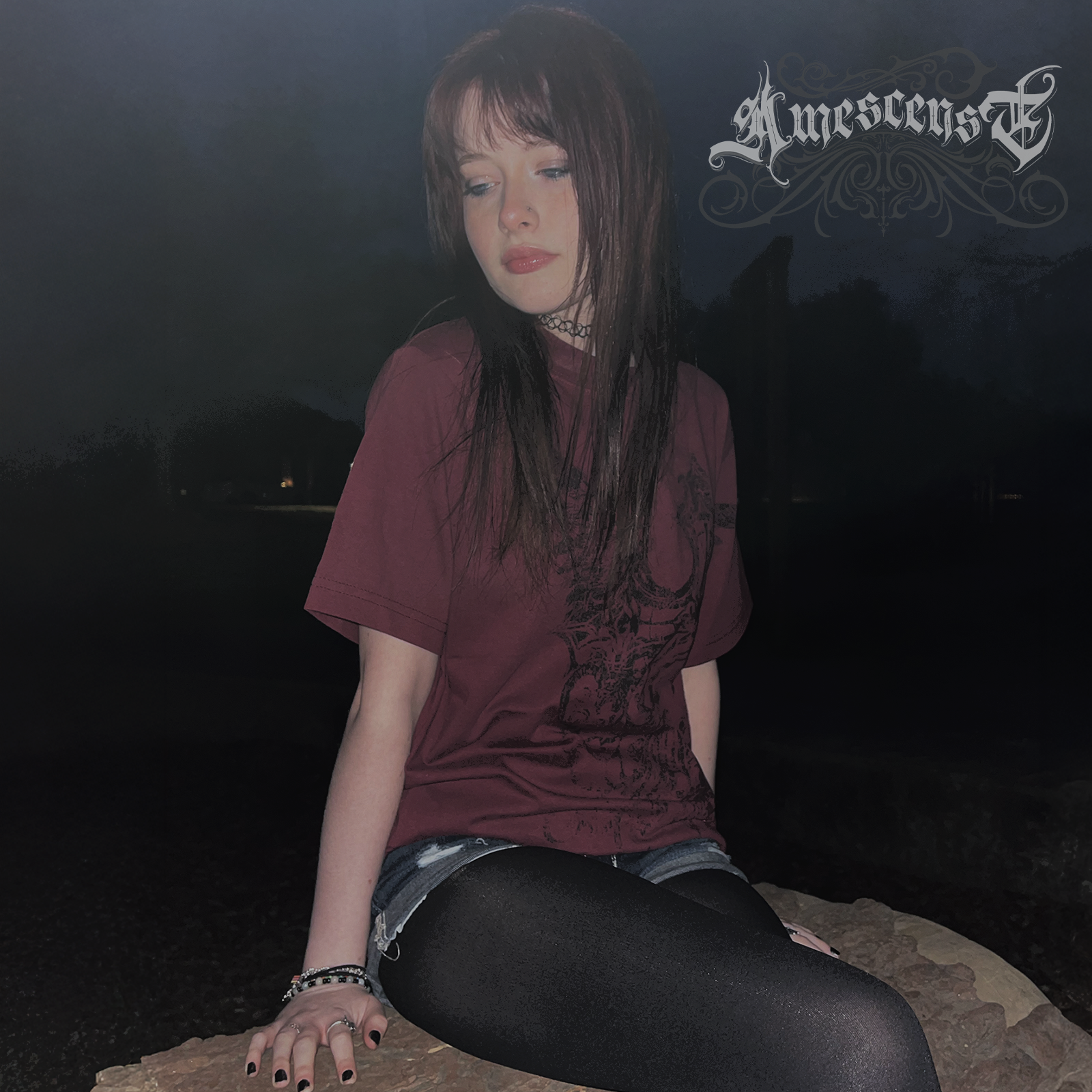 "ENIGMA" T-SHIRT - MAROON (LARGE)