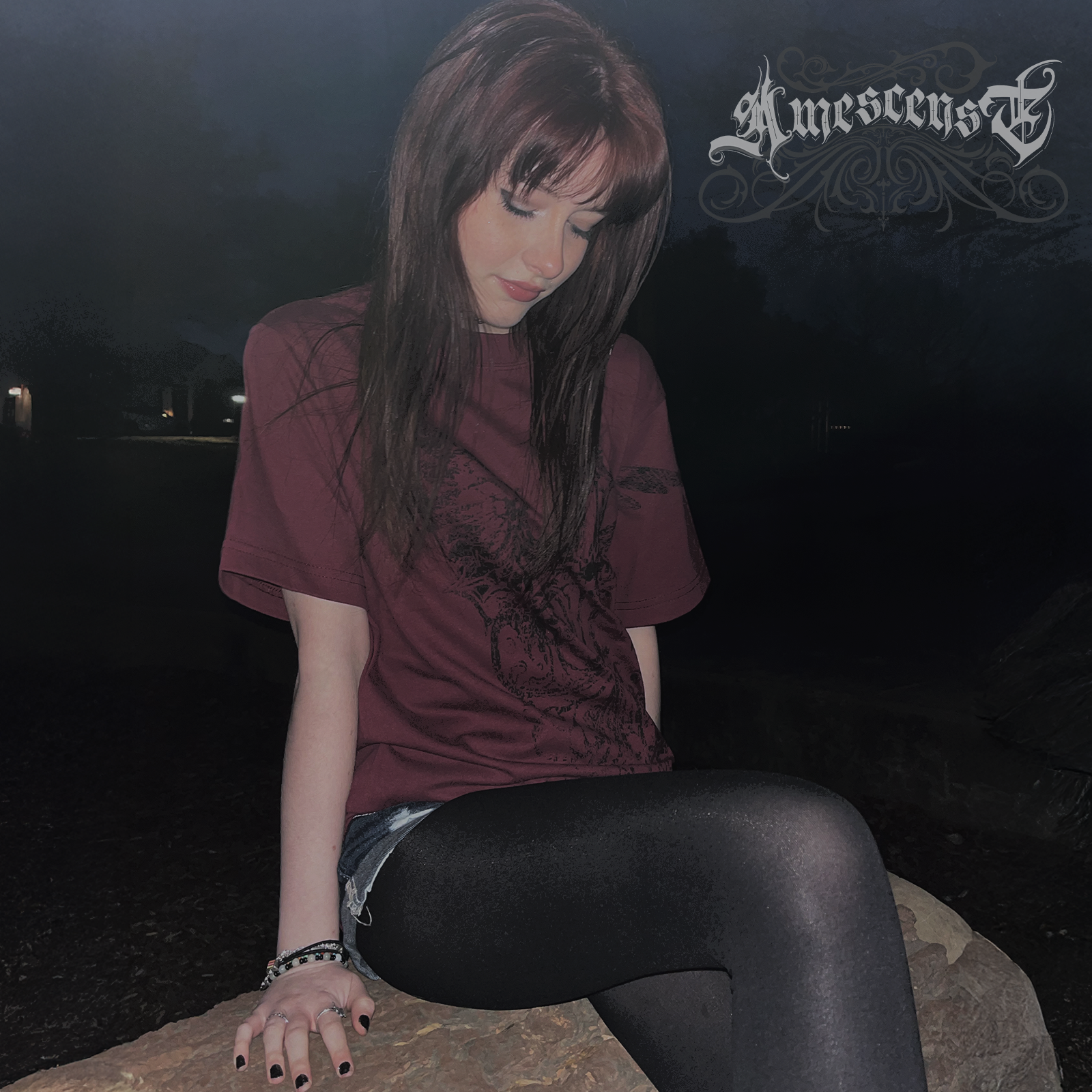 "ENIGMA" T-SHIRT - MAROON (LARGE)