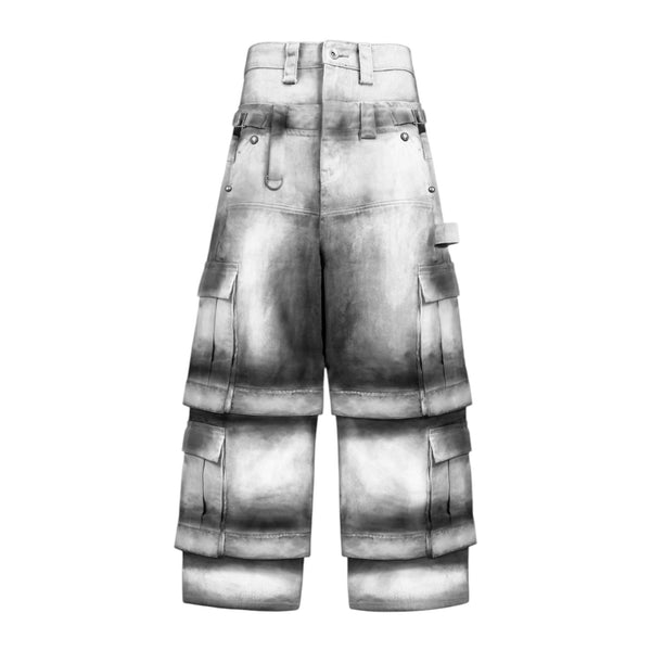 【BAON】[unisex] Lamella Banding String Wash Work Cargo PT Cargo Work Pants e.s.motion ten | Strauss