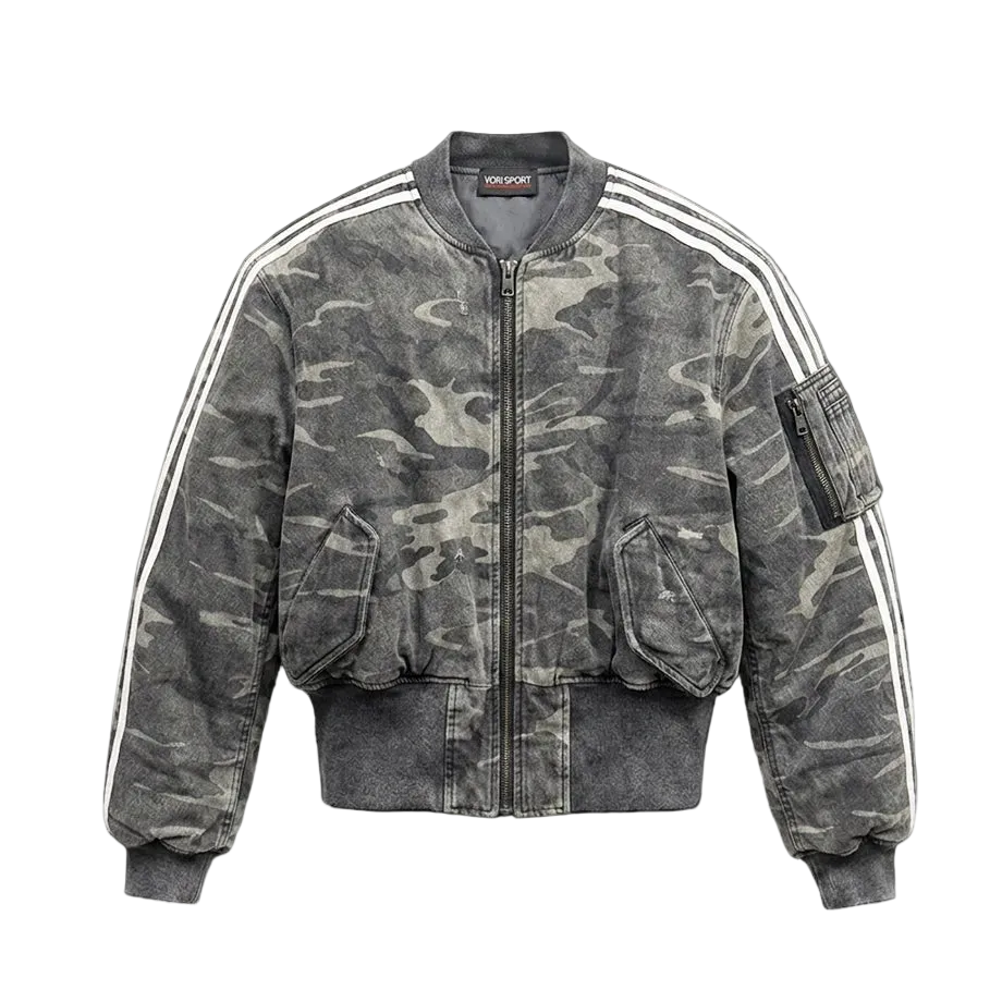 YORI/RECKLESS SHOULDERPAD BOMBER GREEN