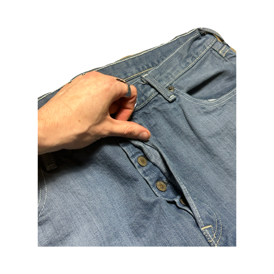 Sashiko Skull Repaired Denim Jeans #4 36x33